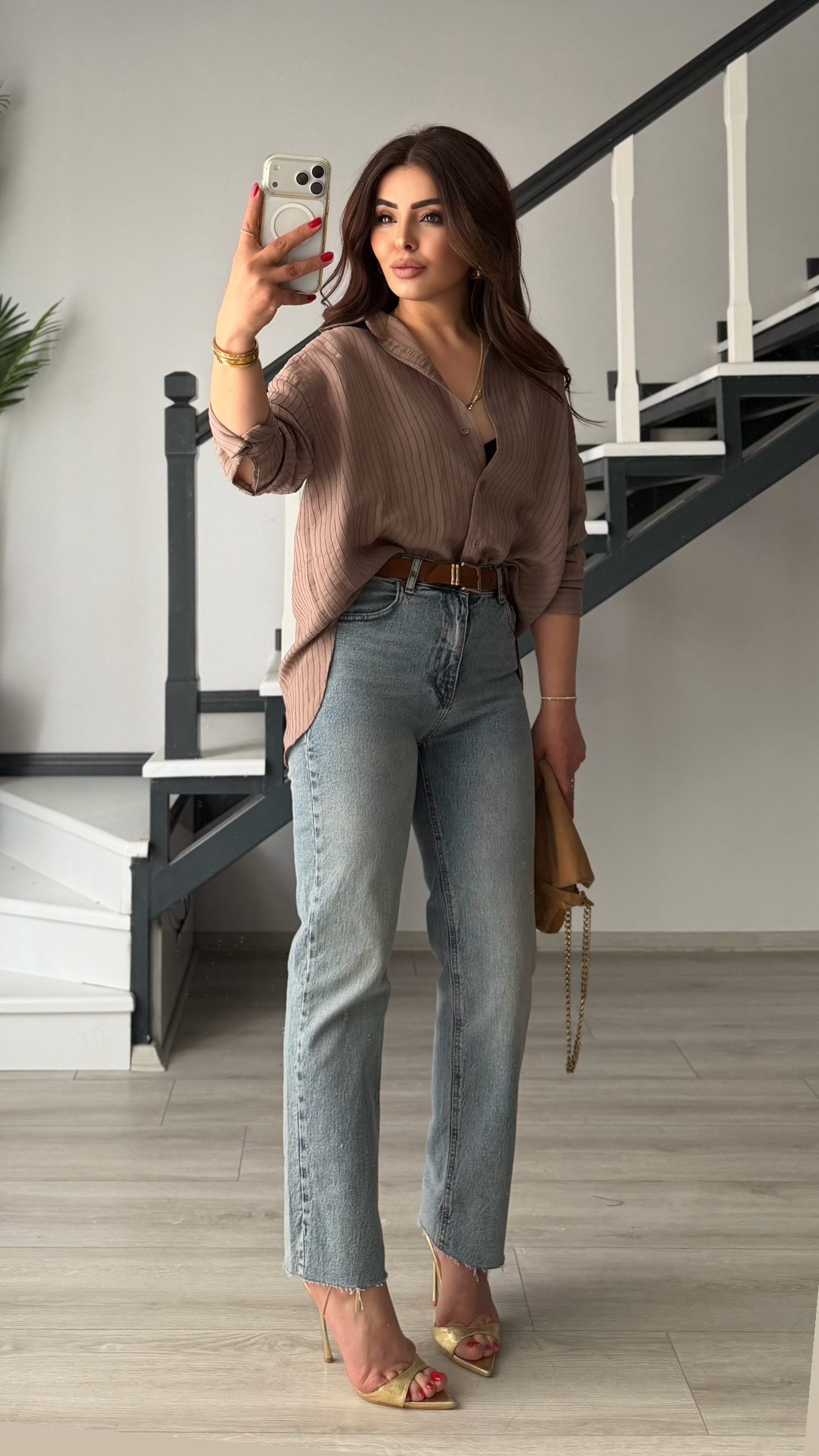 Açık Mavi Kemerli Likralı Straight Jean