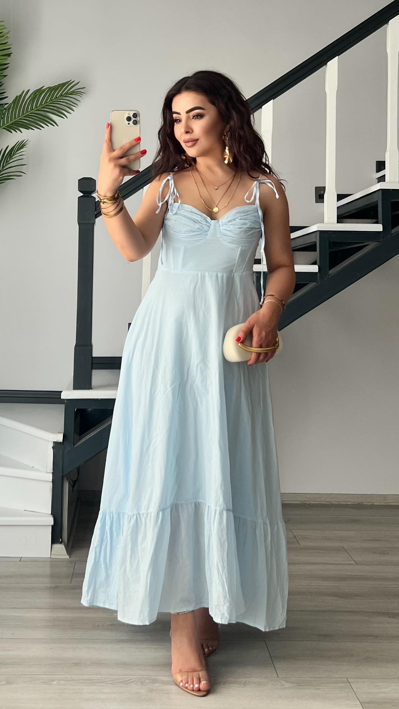Bebe Mavi Marka Model Fırfırlı Astarlı Elbise