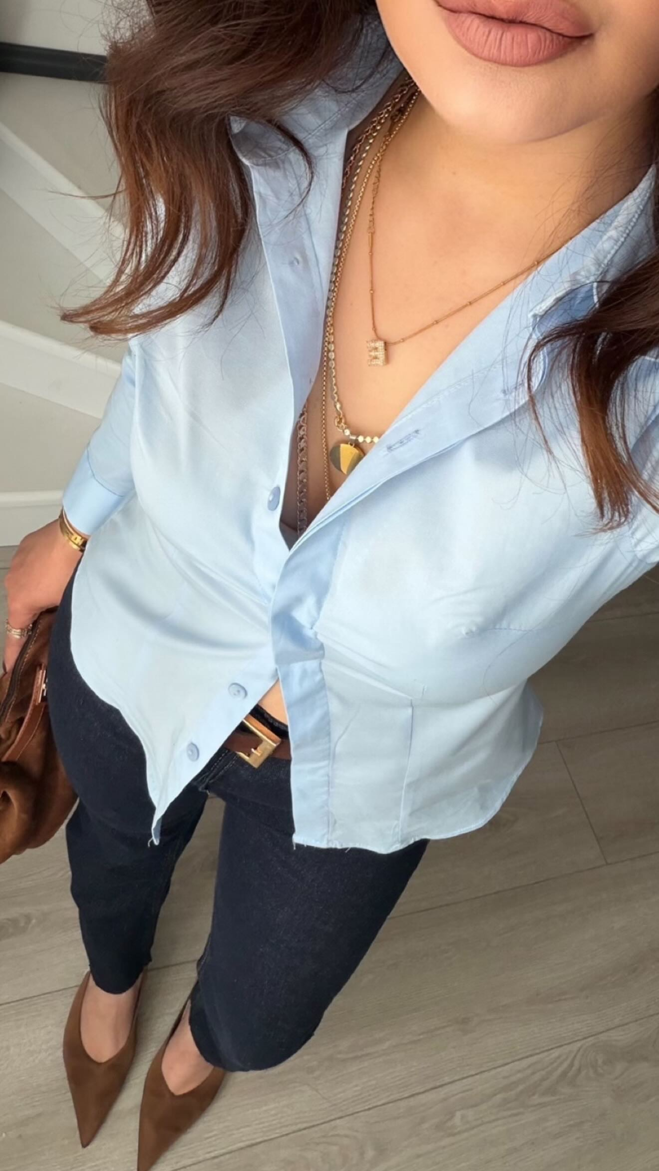 Bebe Mavi Slim Fit Gömlek