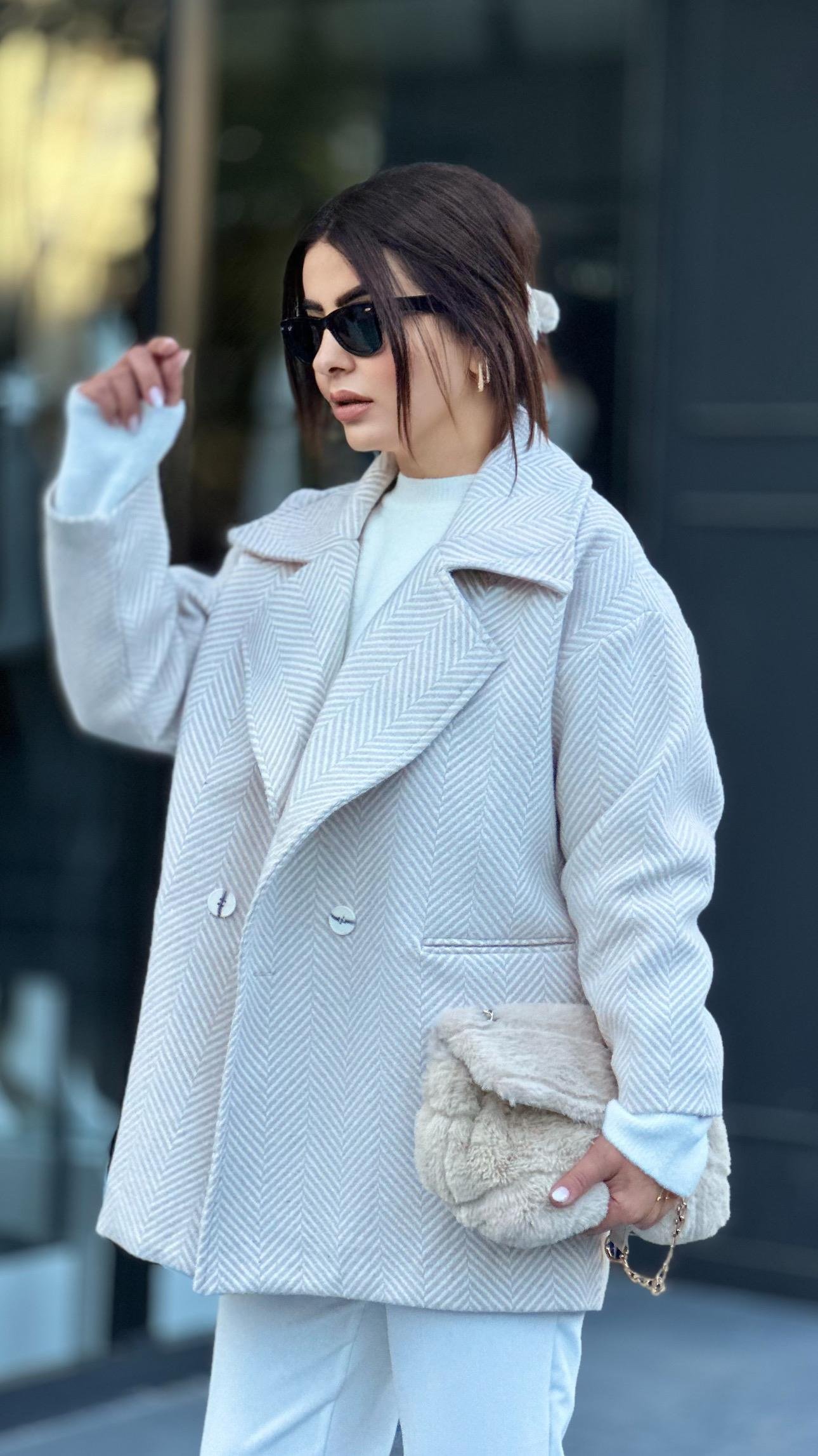 Bej Kaşe Oversize Kaban 