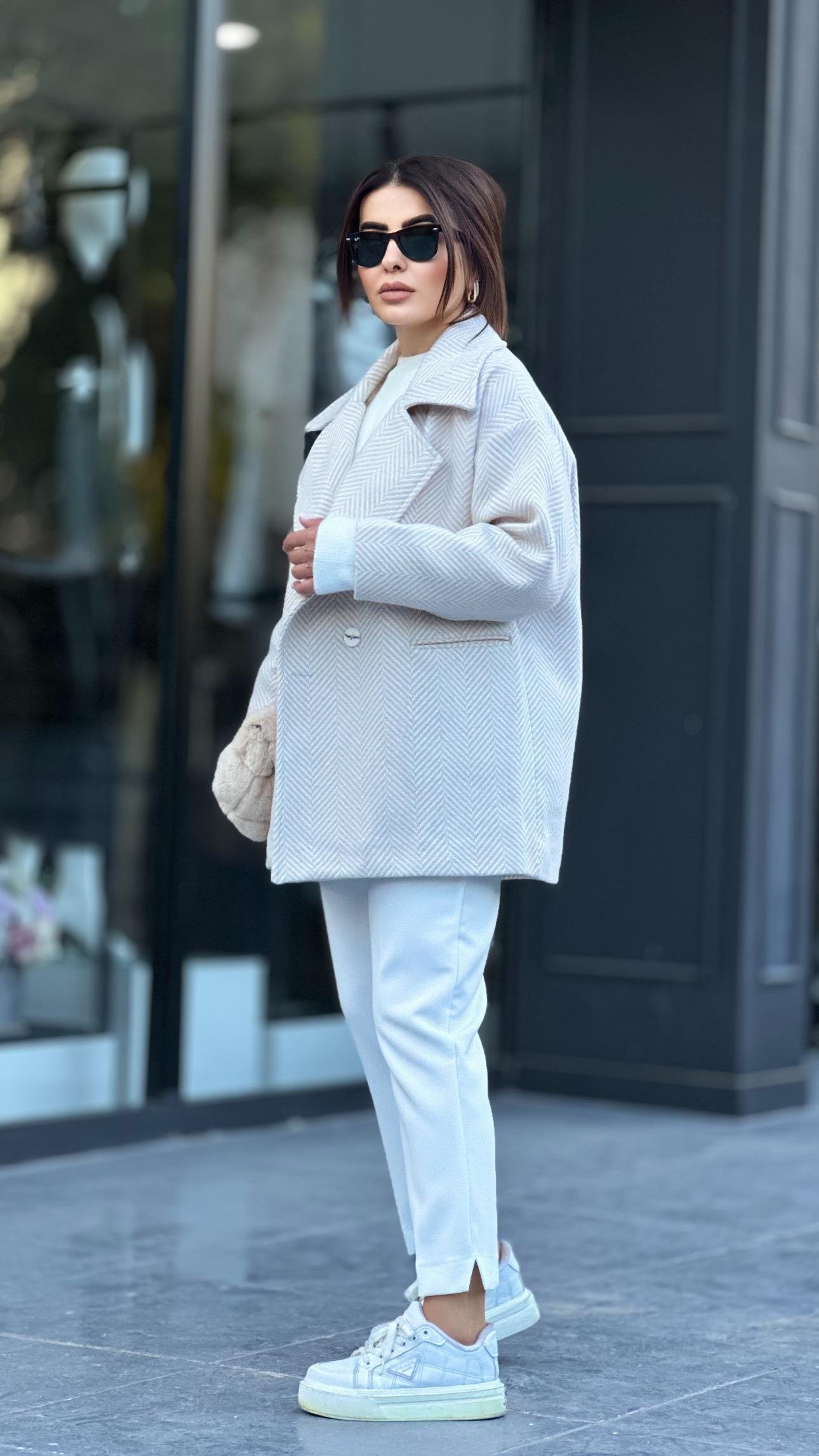 Bej Kaşe Oversize Kaban 