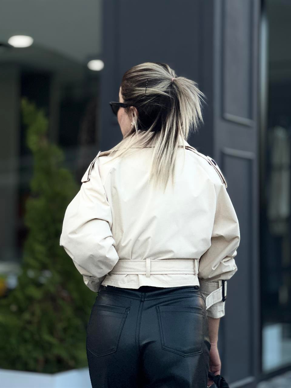 Bej Mini Trençkot 
