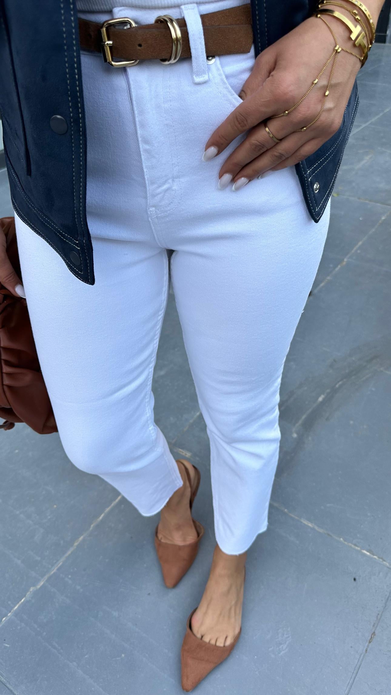 Beyaz Boy Fit Jean 