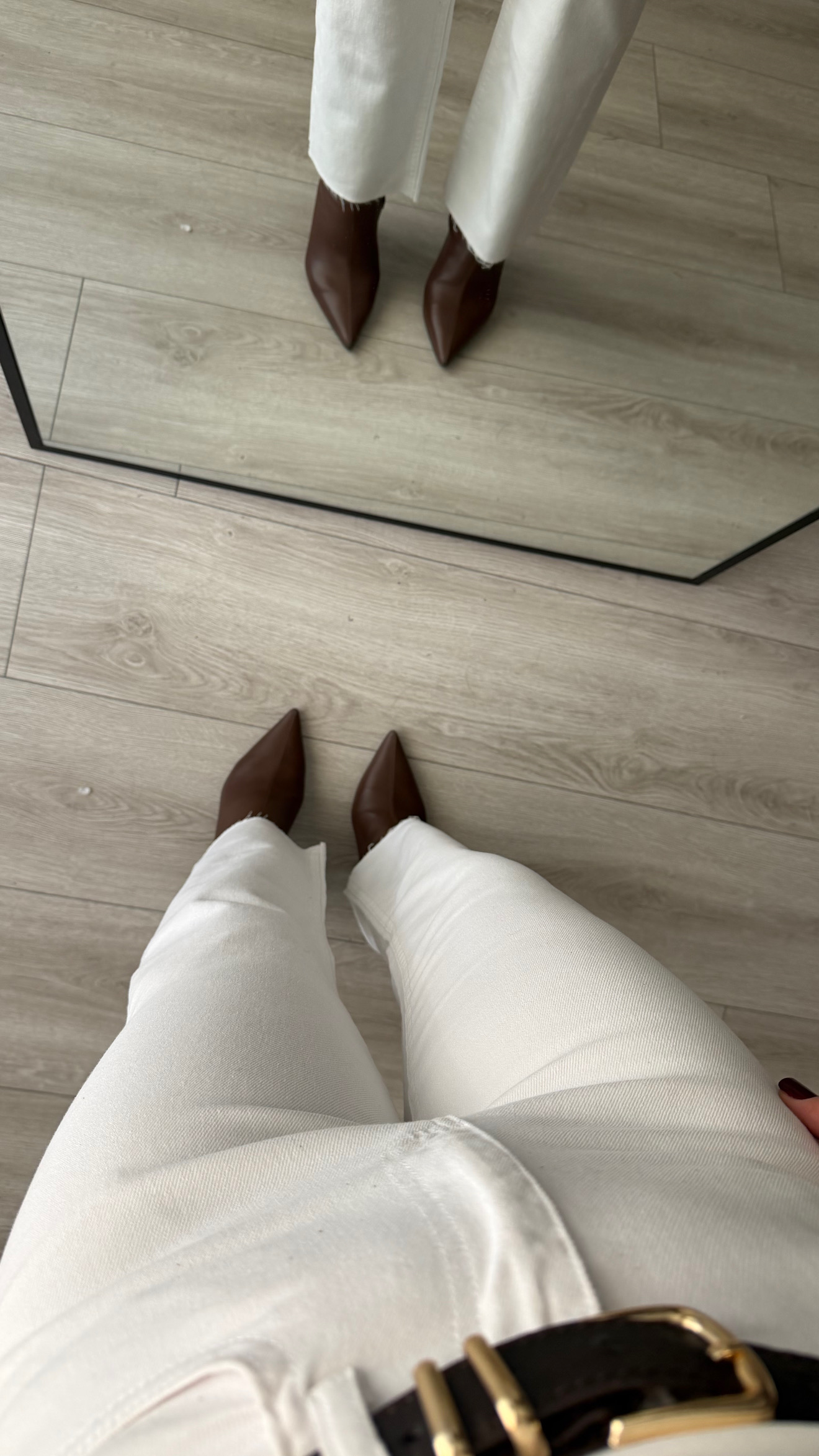 Beyaz Full Likra Boy Fit Jean
