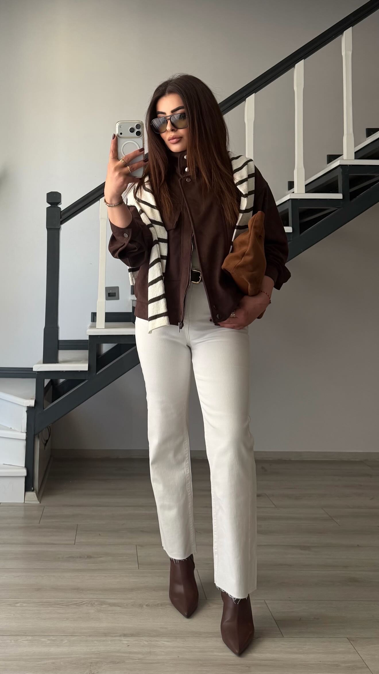 Beyaz Full Likra Boy Fit Jean