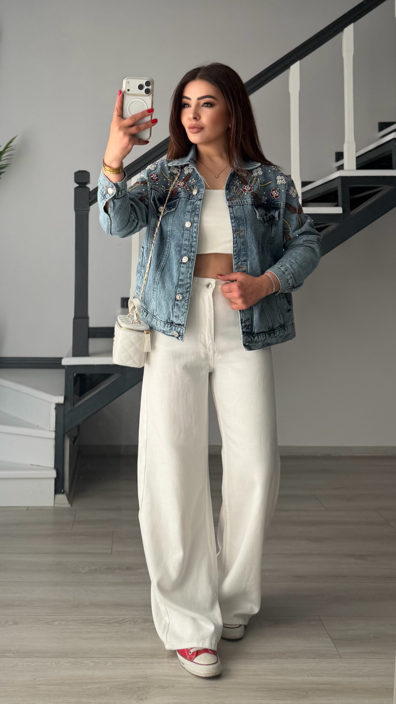 Beyaz Tensl Wide Leg Jean