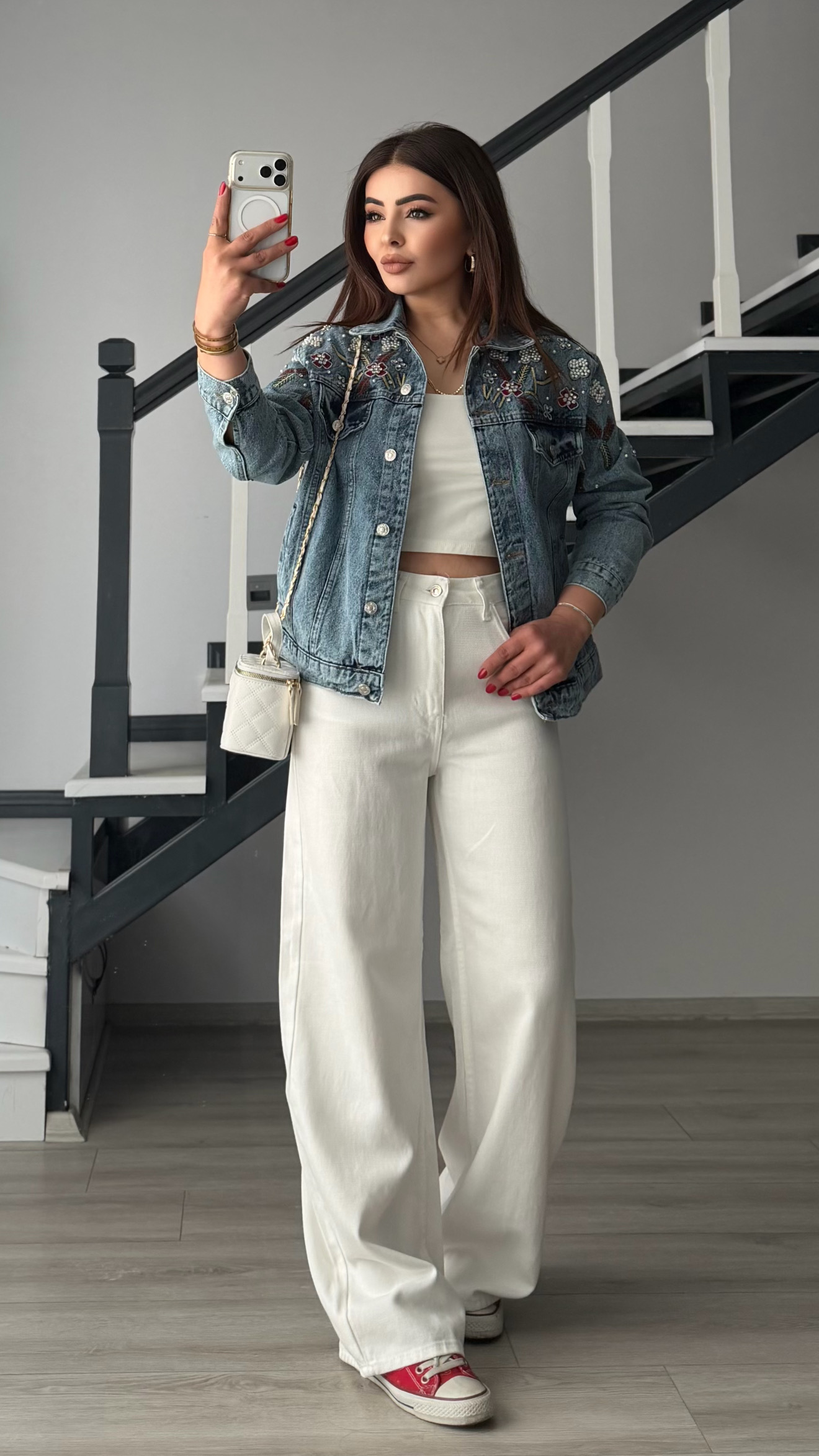 Beyaz Tensl Wide Leg Jean