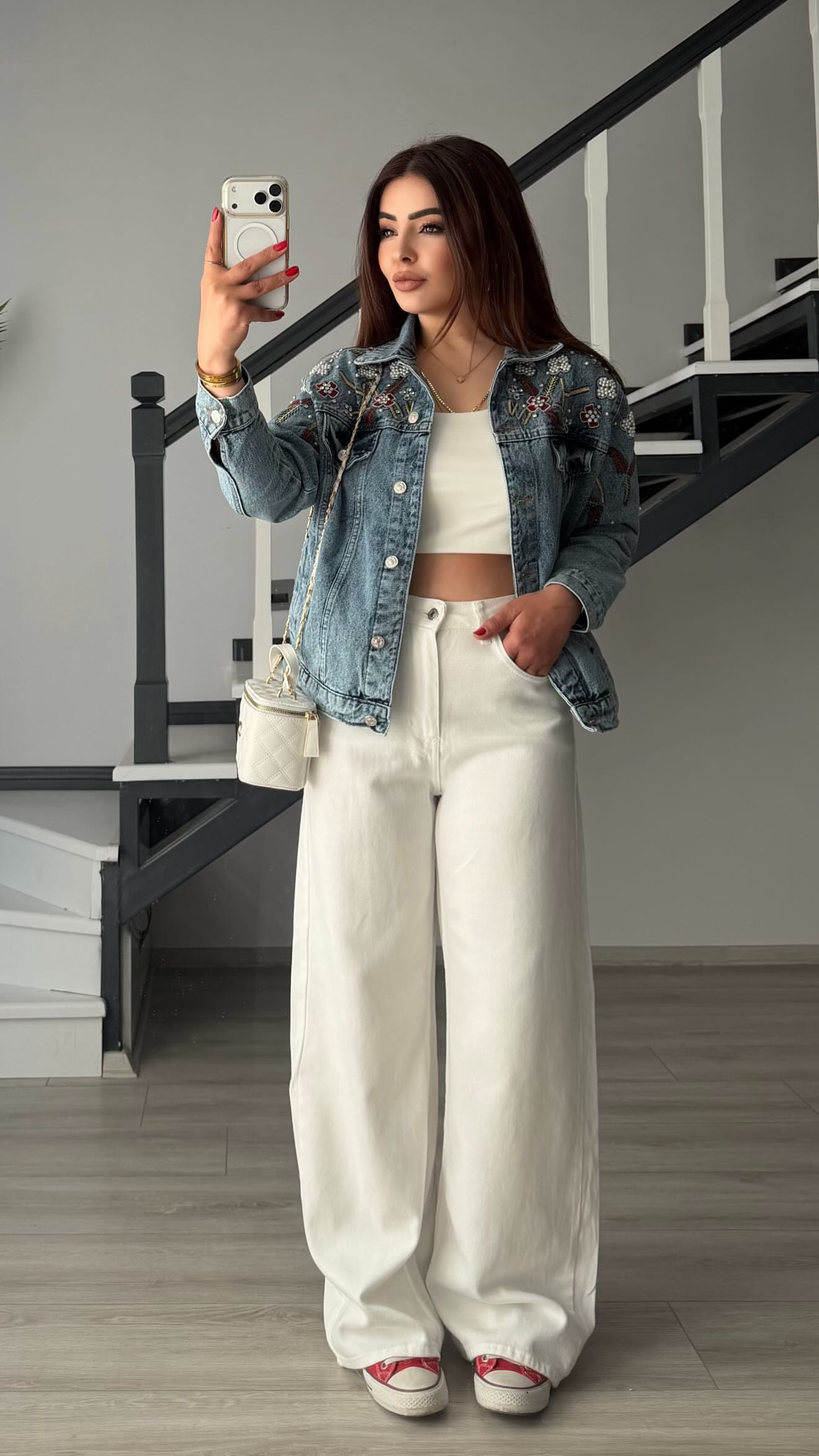 Beyaz Tensl Wide Leg Jean