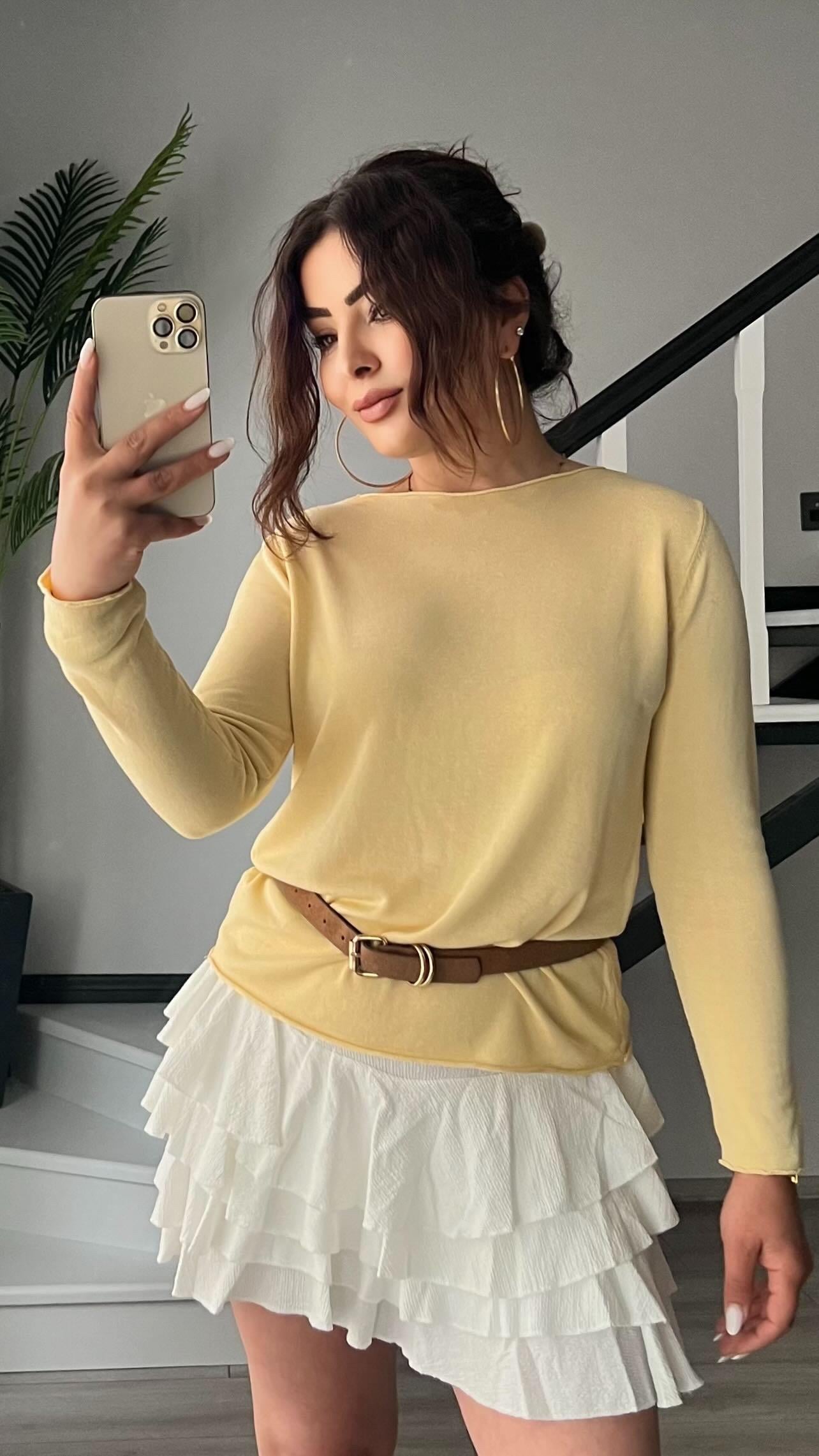 Butter Yellow Merserize Bluz