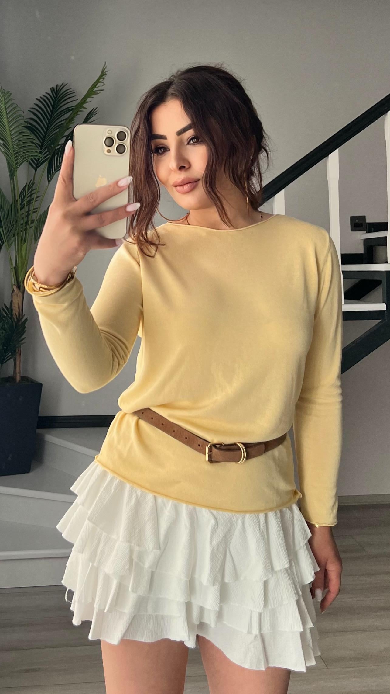 Butter Yellow Merserize Bluz