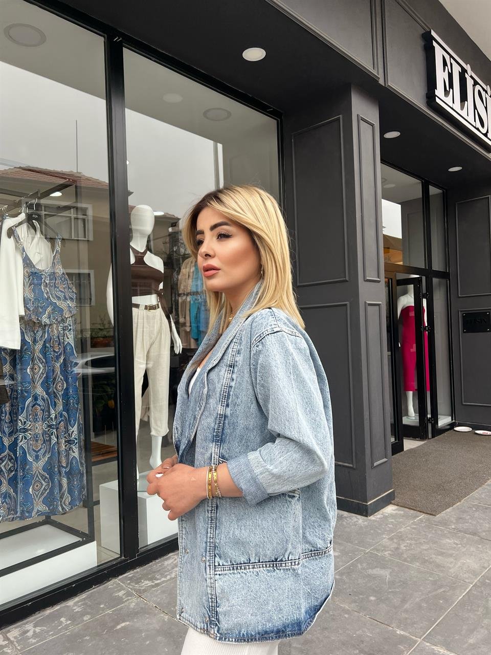 Büyük Cepli Denim Ceket