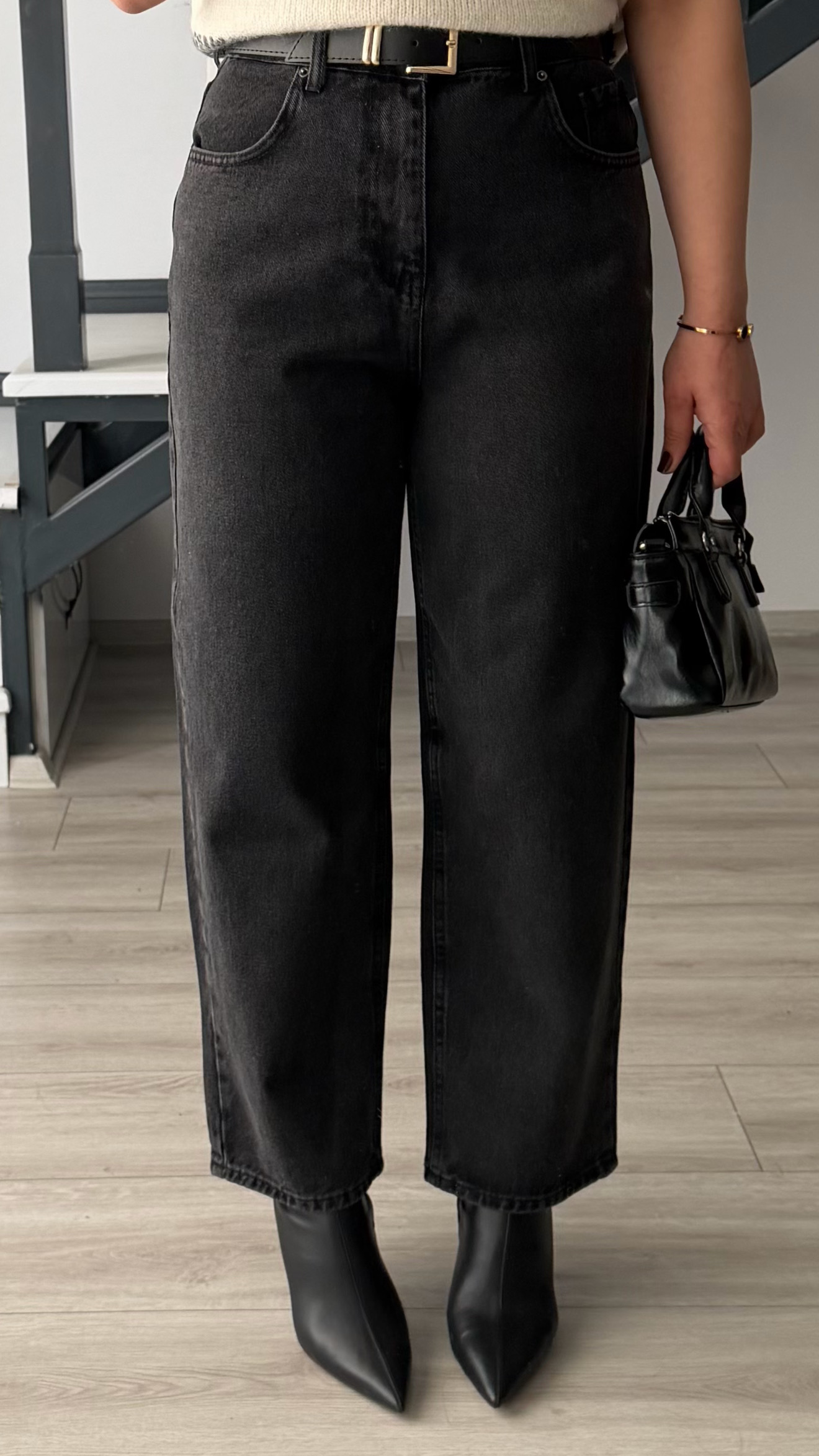 Füme Kemerli Skater Jean