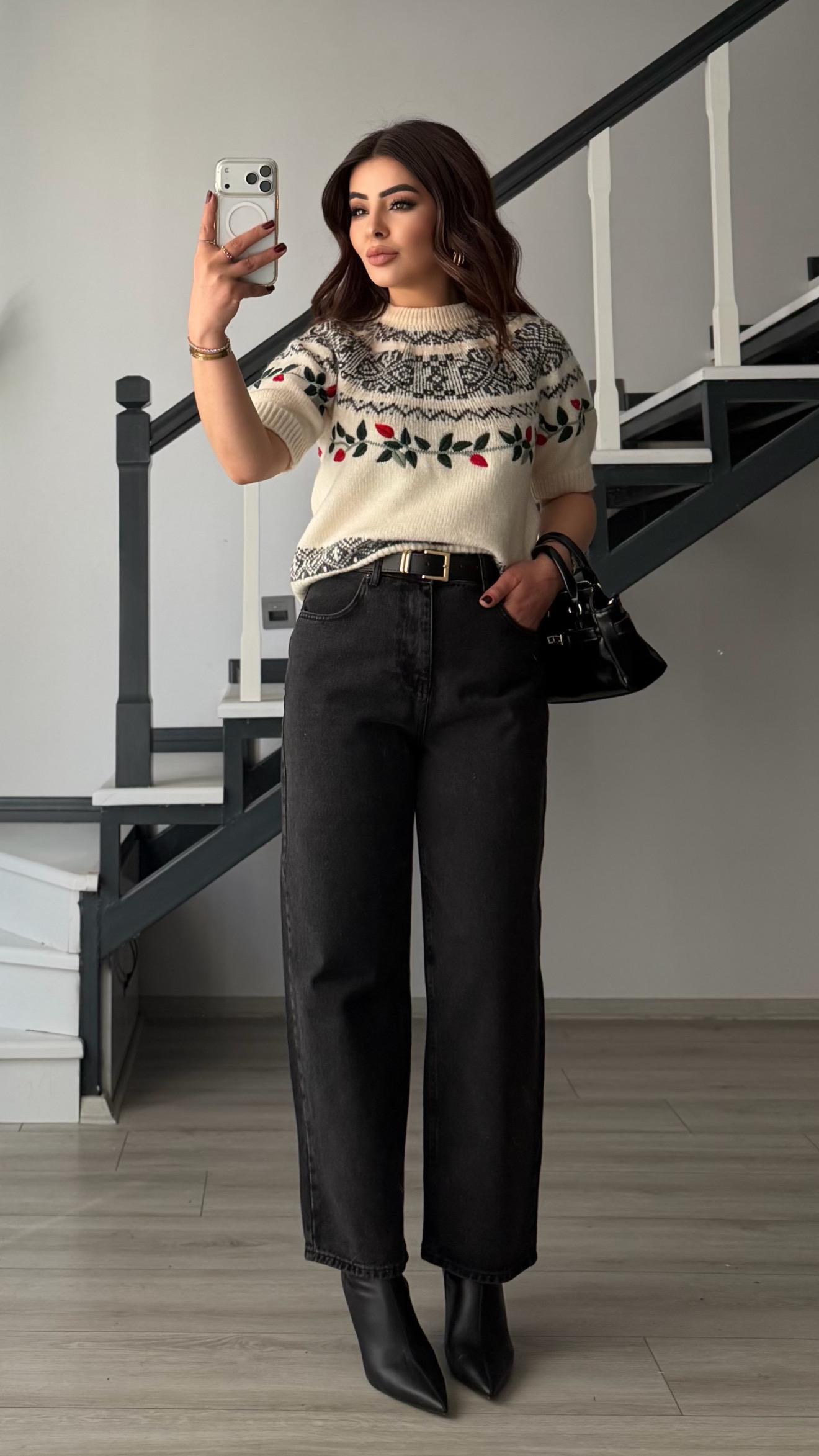 Füme Kemerli Skater Jean