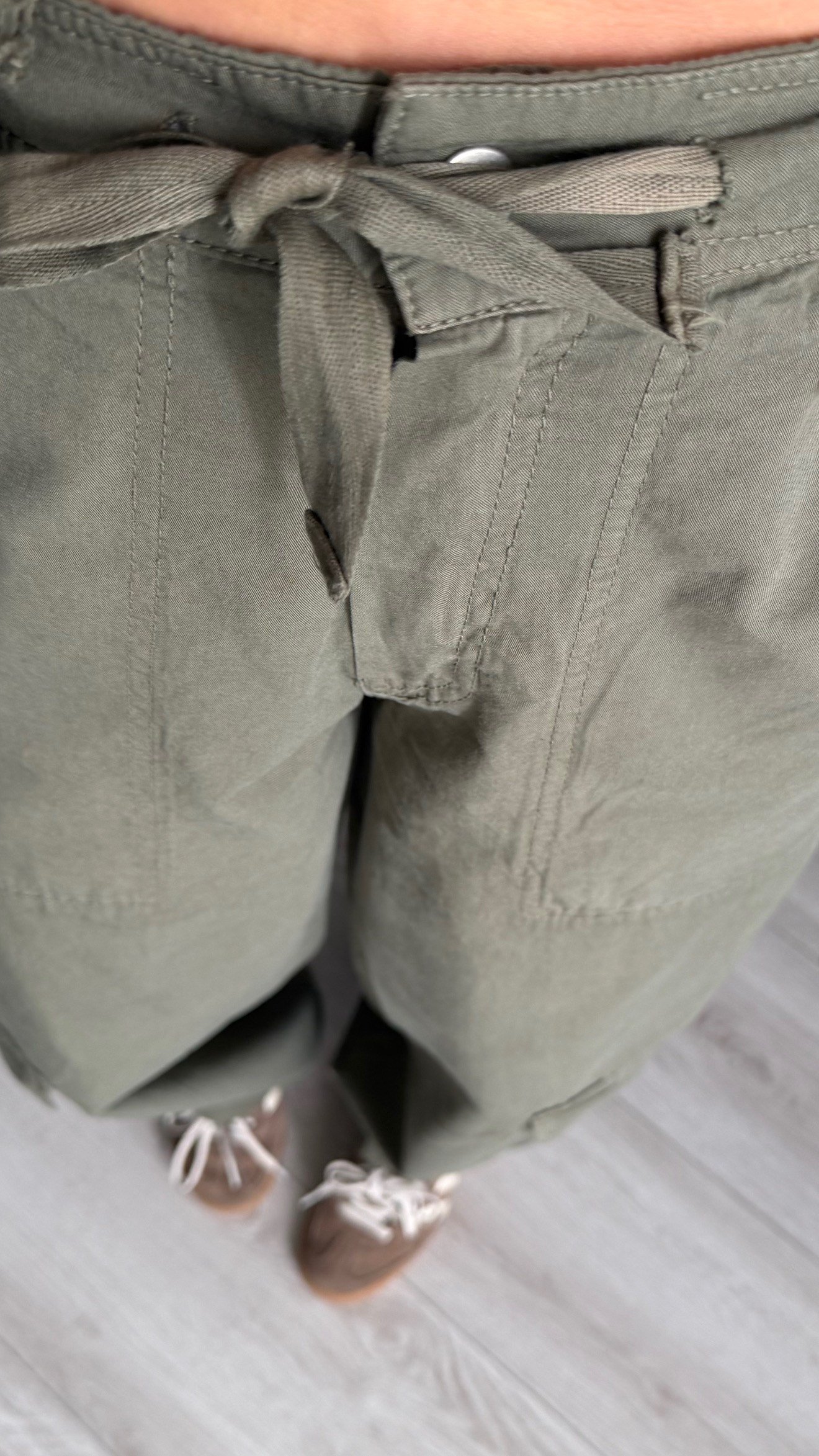 Haki Barrel Kargo Pantolon