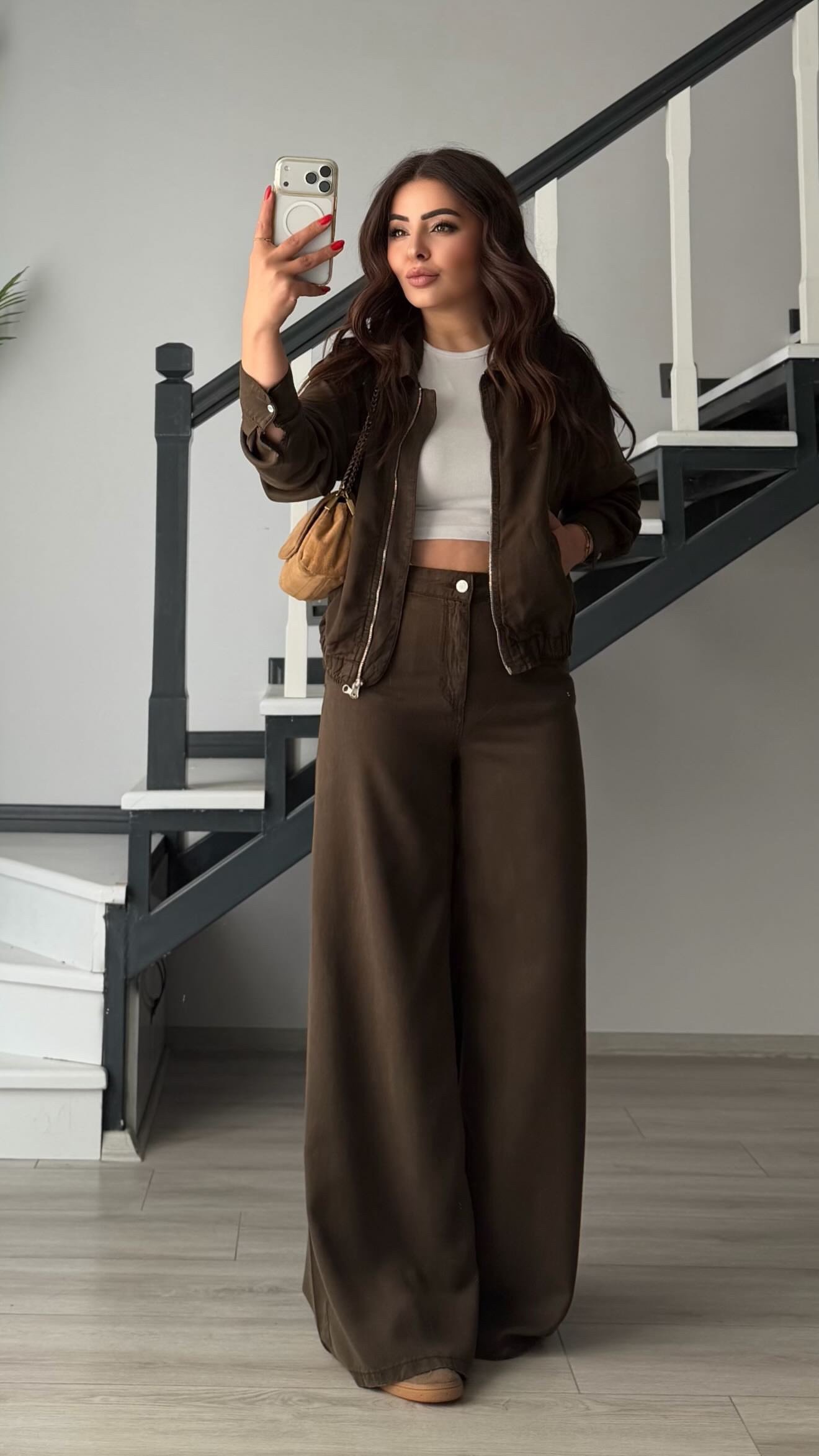 Haki Tencel Bomber Ceket-Pantolon Takım
