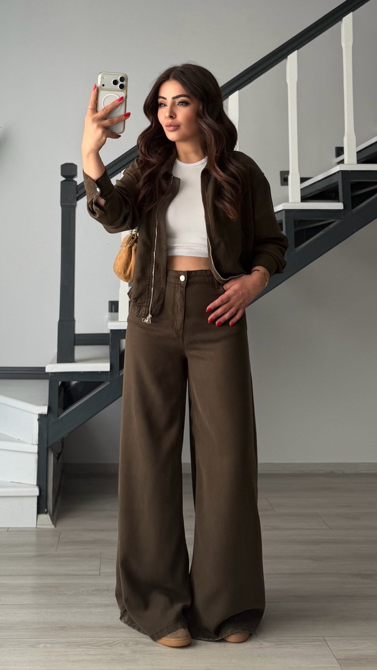Haki Tencel Bomber Ceket-Pantolon Takım