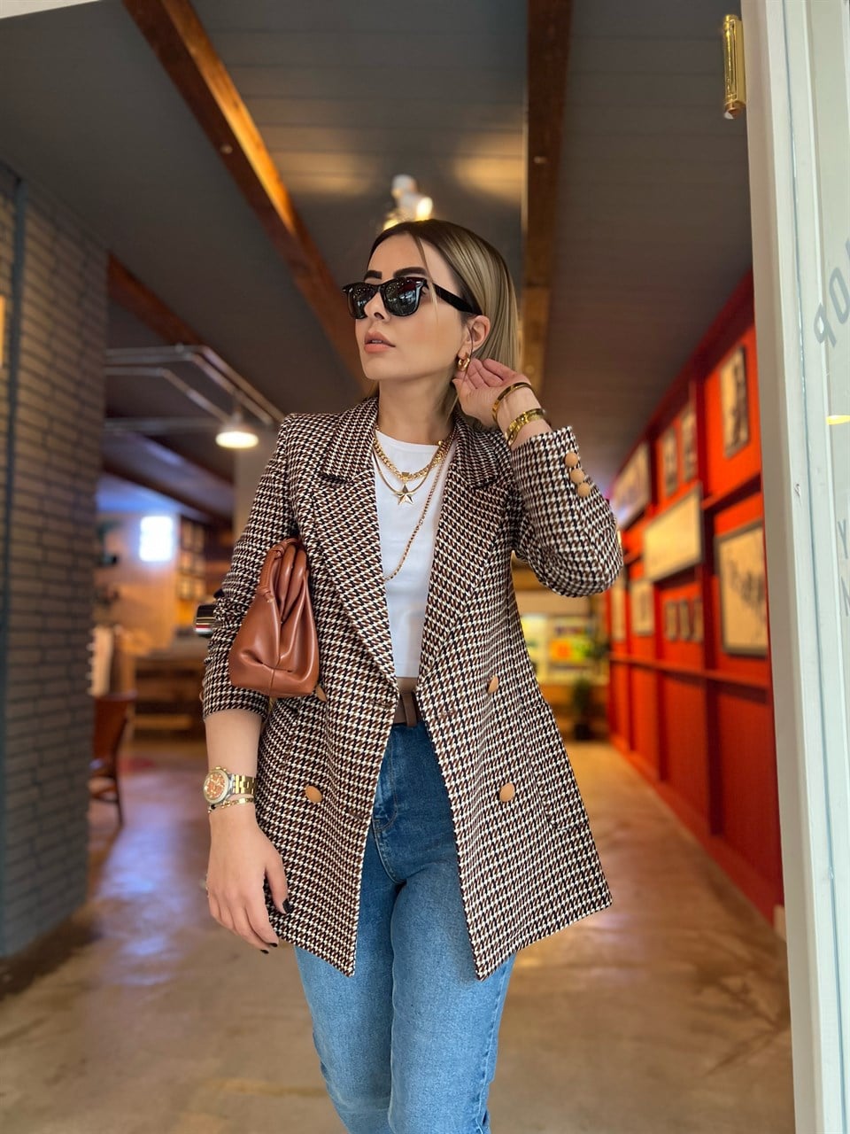 Karamel Torba Cep Tüvit Ceket