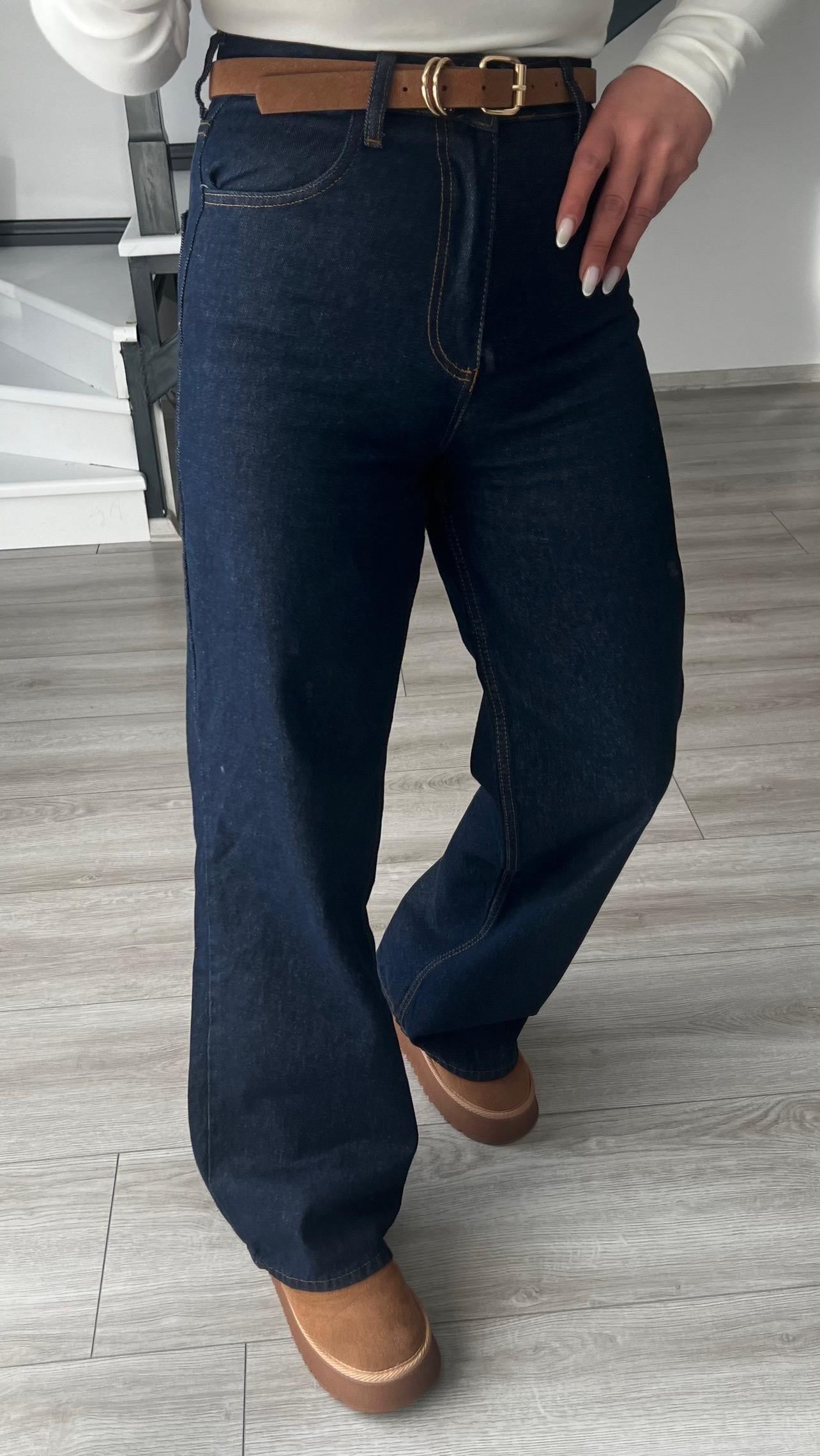 Lacivert Straight Jean 