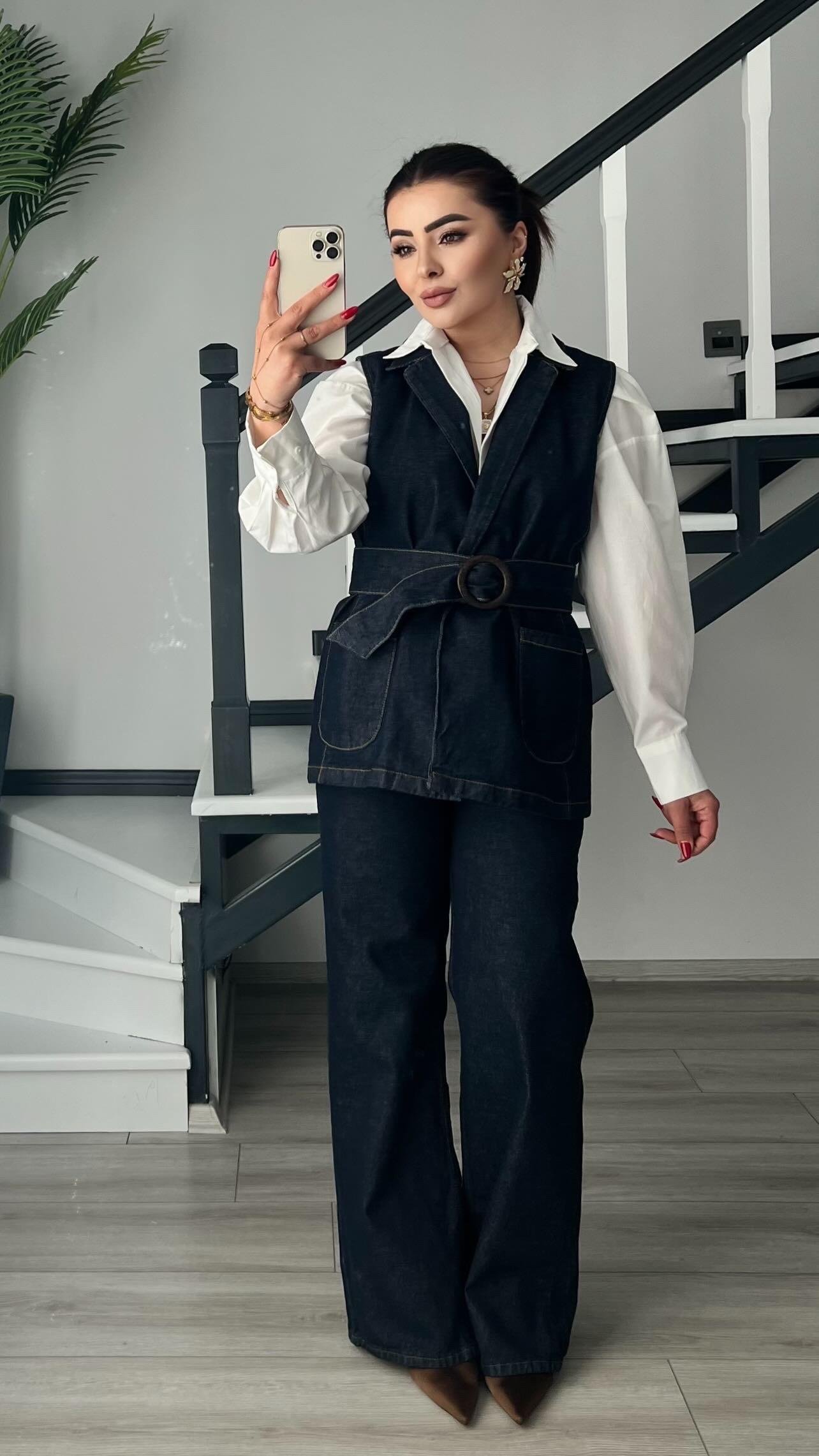 Lacivert Straight Jean