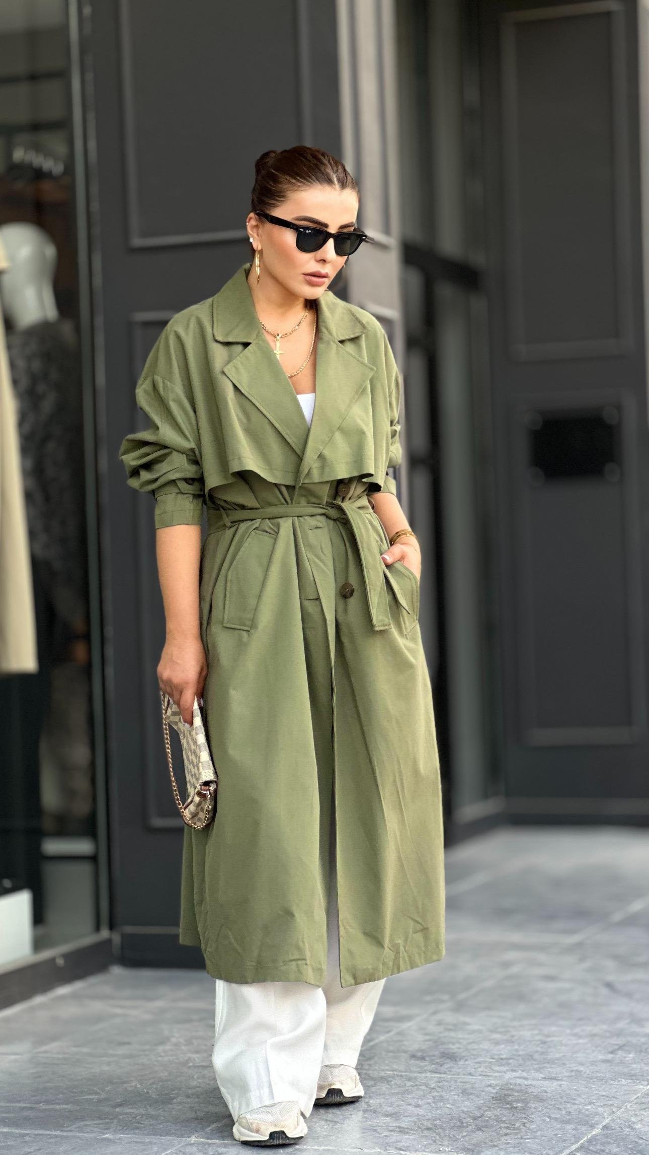 Marka Model Haki Oversize Trençkot