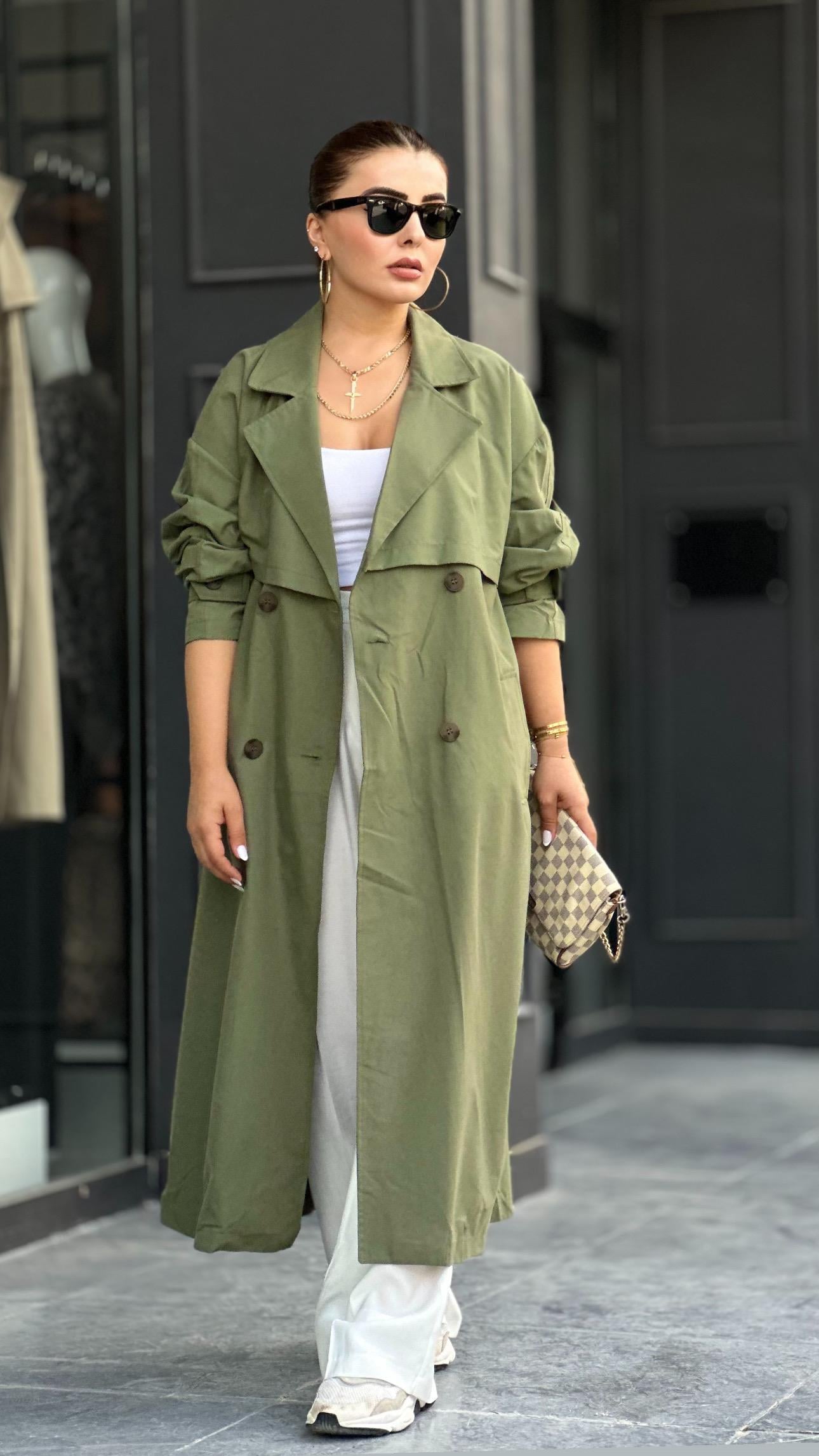 Marka Model Haki Oversize Trençkot