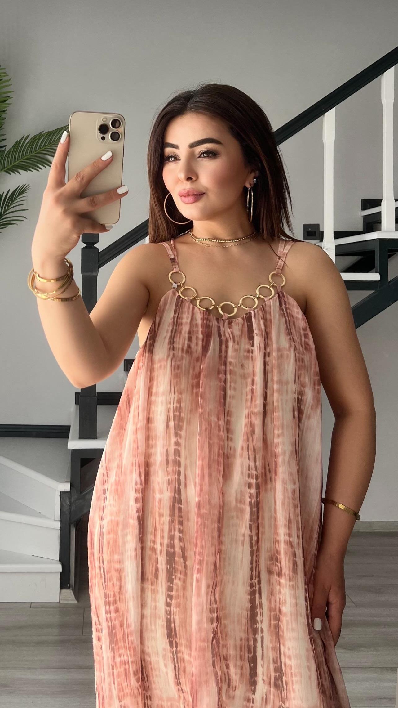 Marka Model Halkalı Batik Elbise