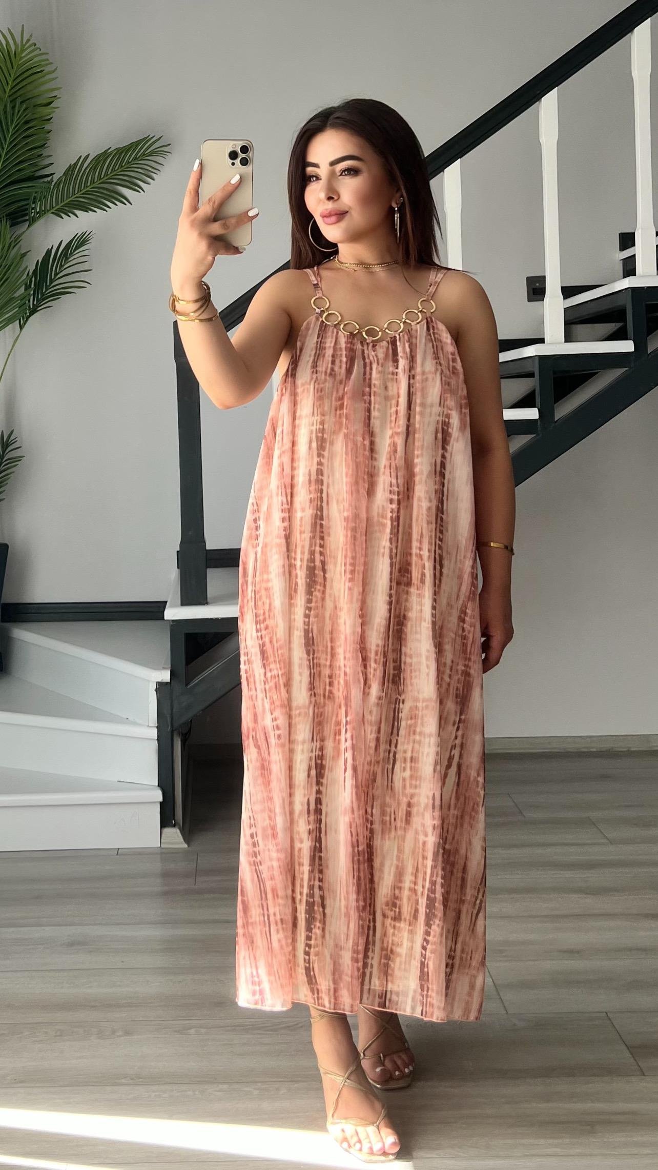 Marka Model Halkalı Batik Elbise