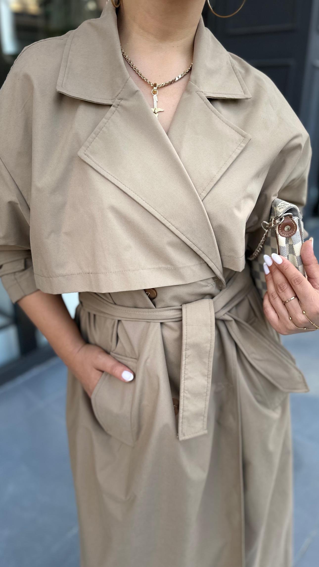 Marka Model Kahve Oversize Trençkot