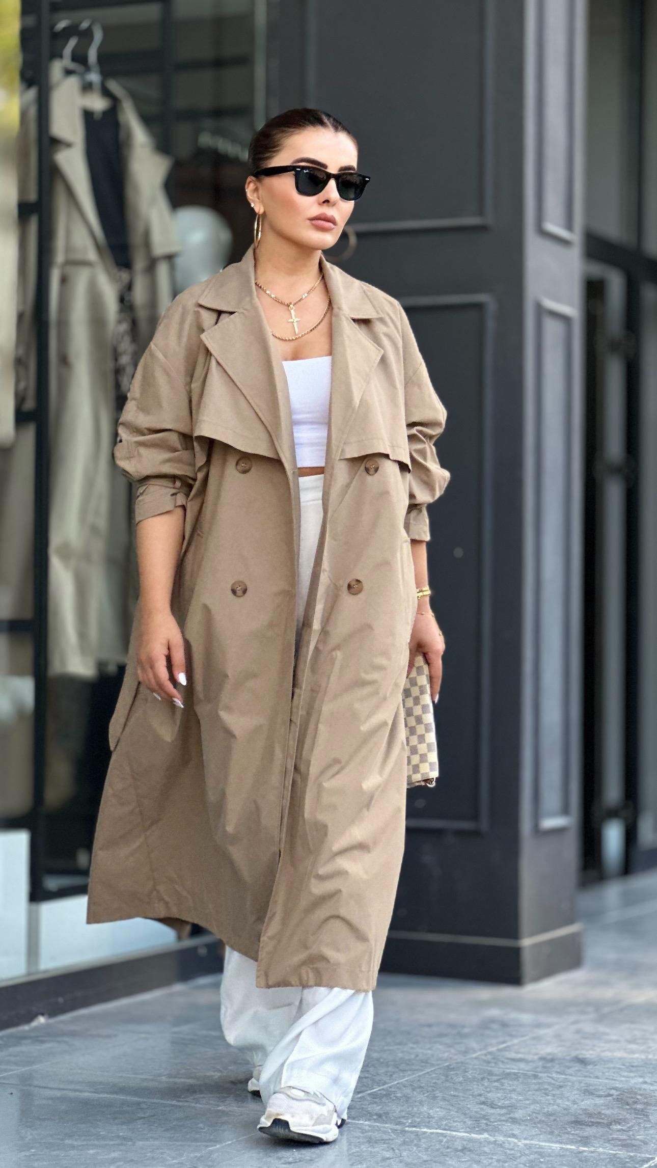 Marka Model Kahve Oversize Trençkot