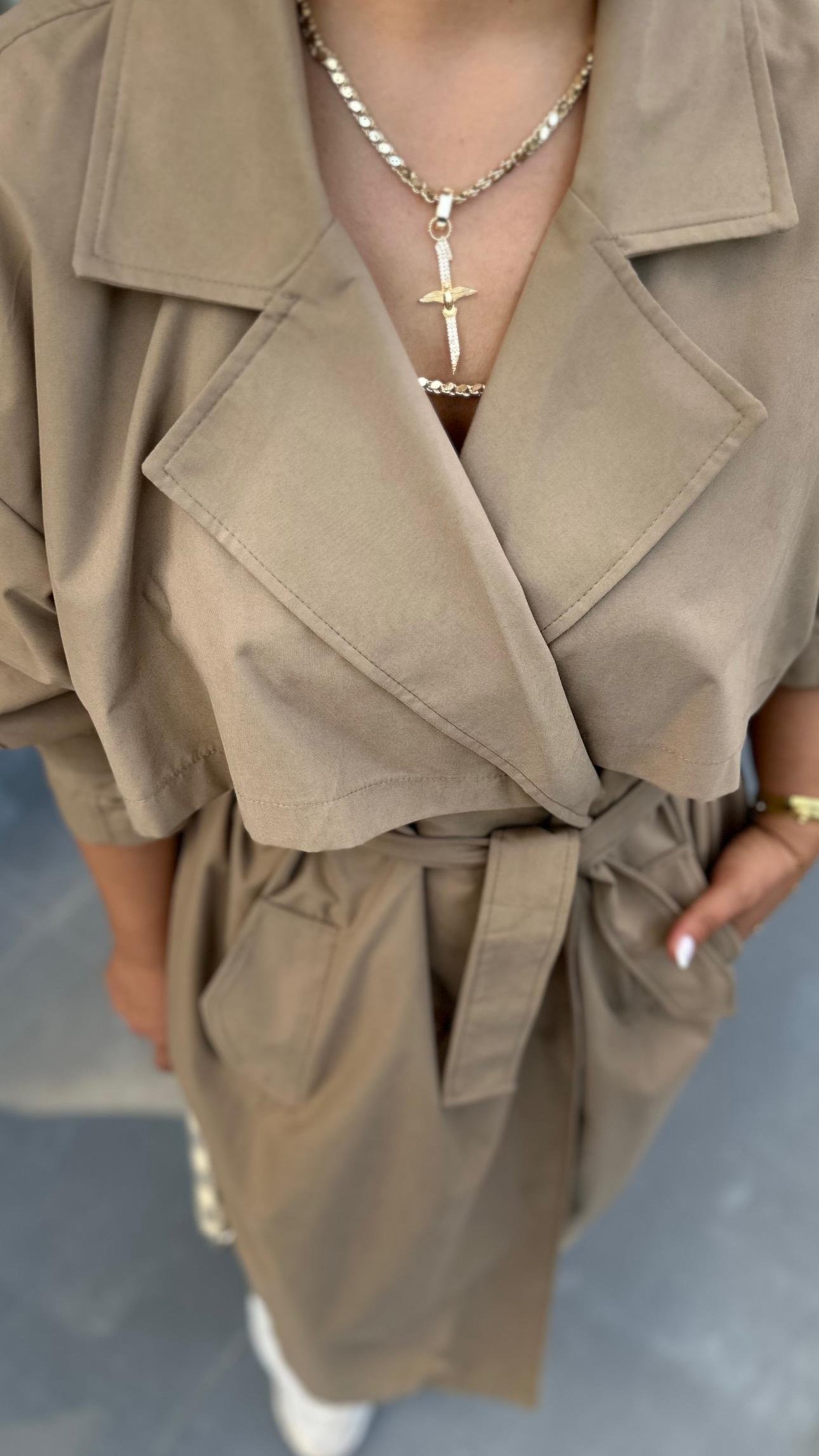 Marka Model Kahve Oversize Trençkot