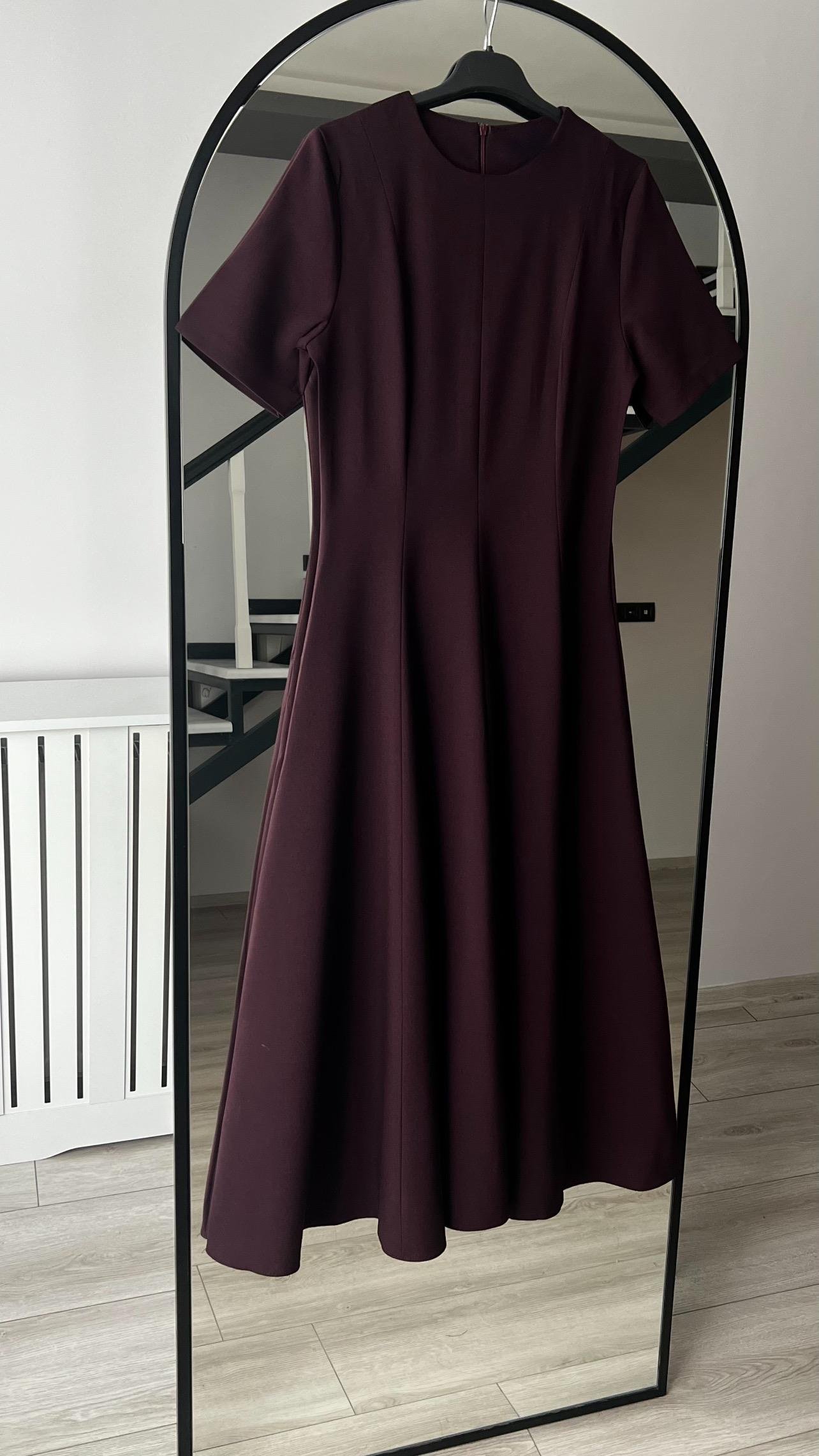 Marka Model Mürdüm Premium Volanlı Midi Boy Elbise