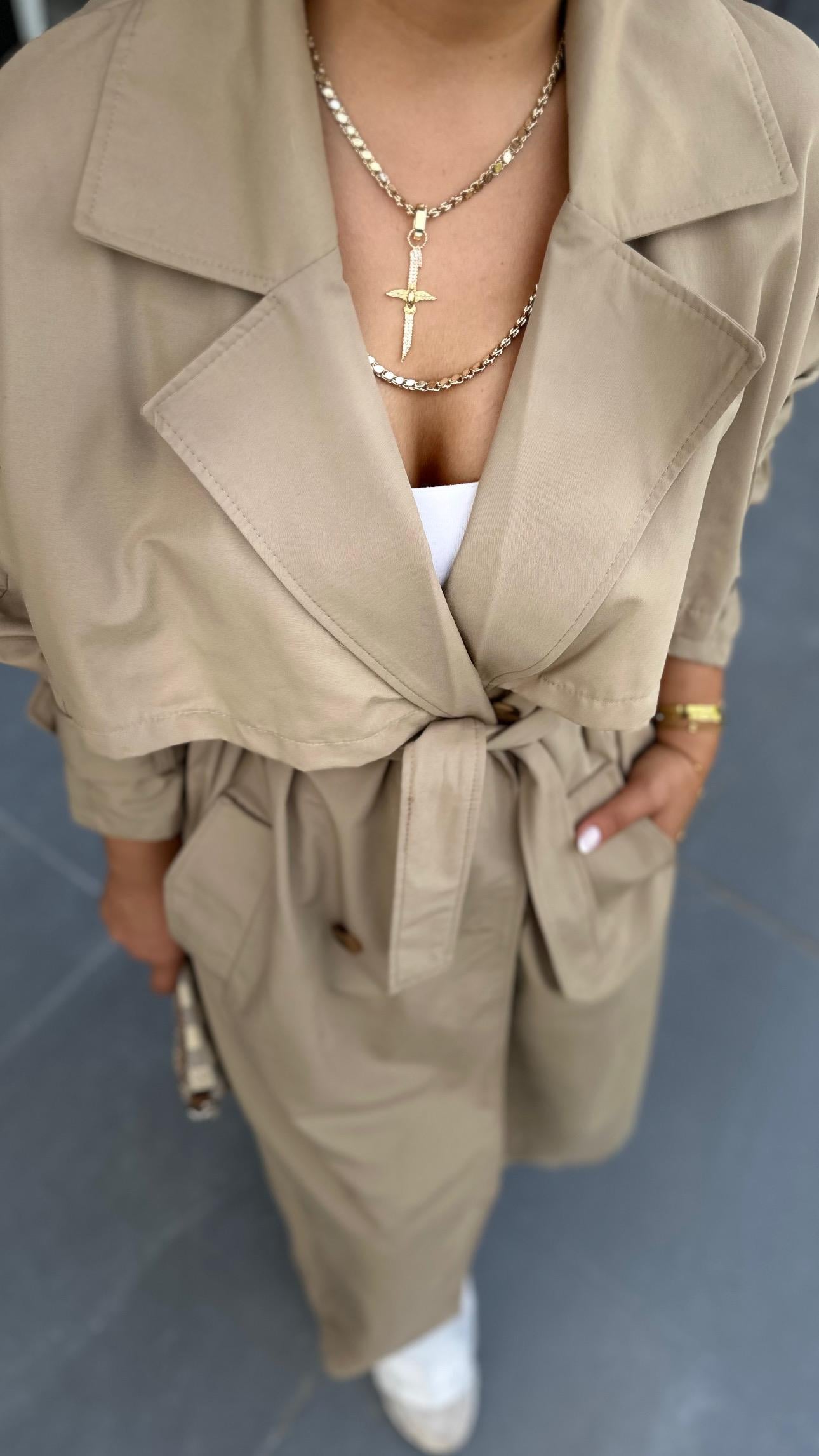 Marka Model Taş Oversize Trençkot