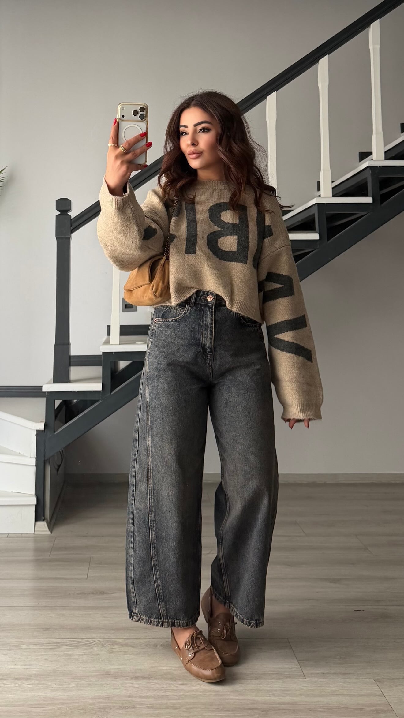 Mavi Eskitme Yıkama Yanı Çift Dikişli Baggy Jean