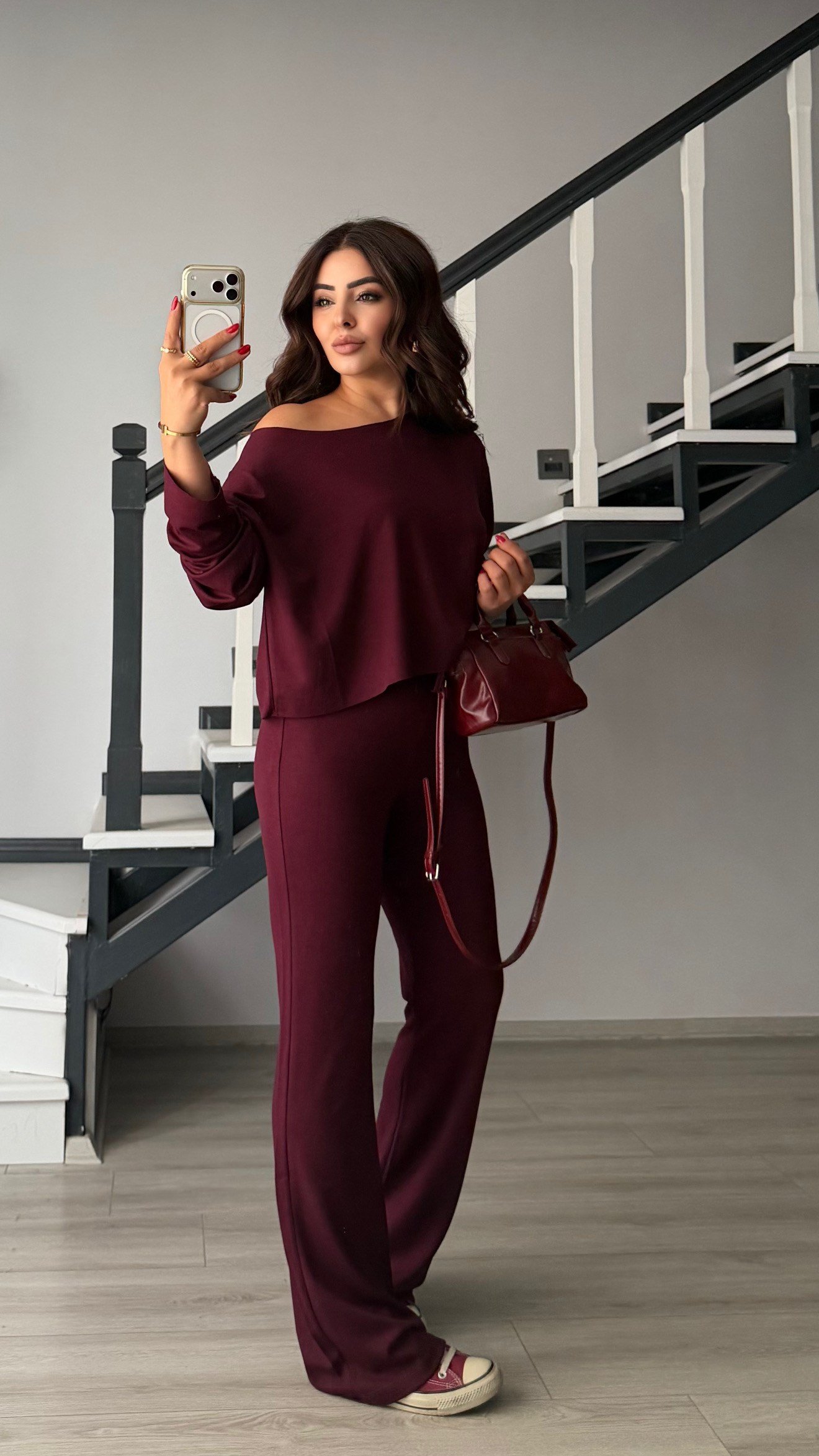 Damson Boat Neck Modal Set