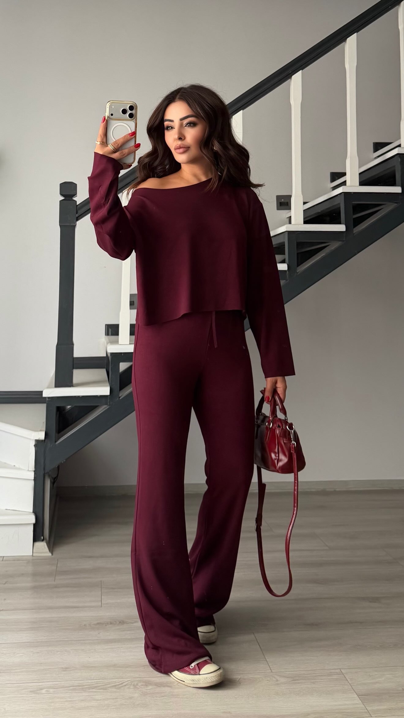 Damson Boat Neck Modal Set