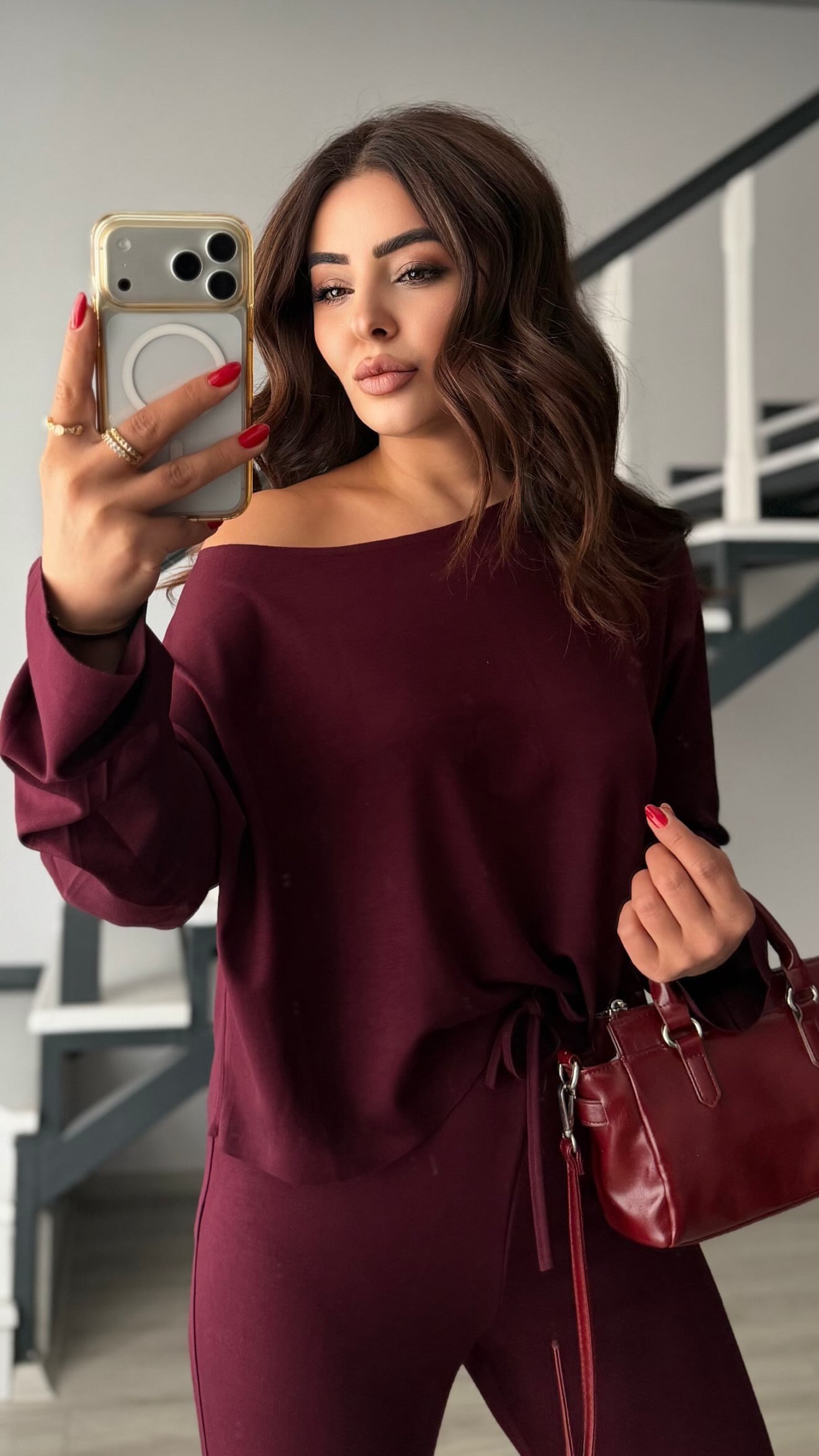 Damson Boat Neck Modal Set