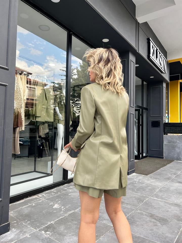 Olive Deri Ceket 
