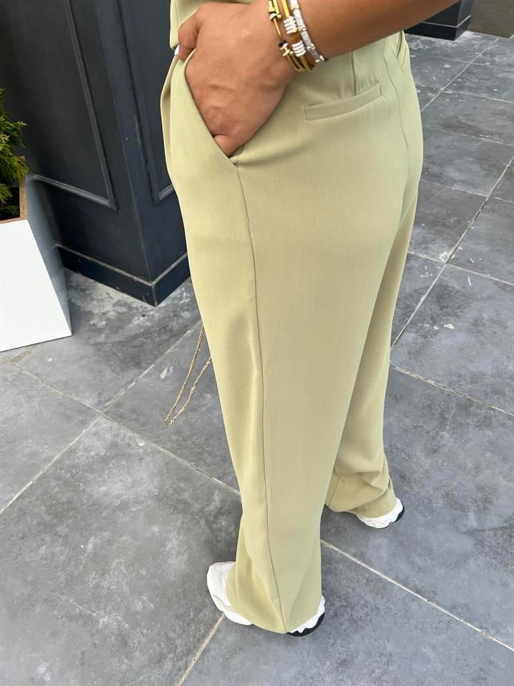 Olive Palazzo Pantolon 