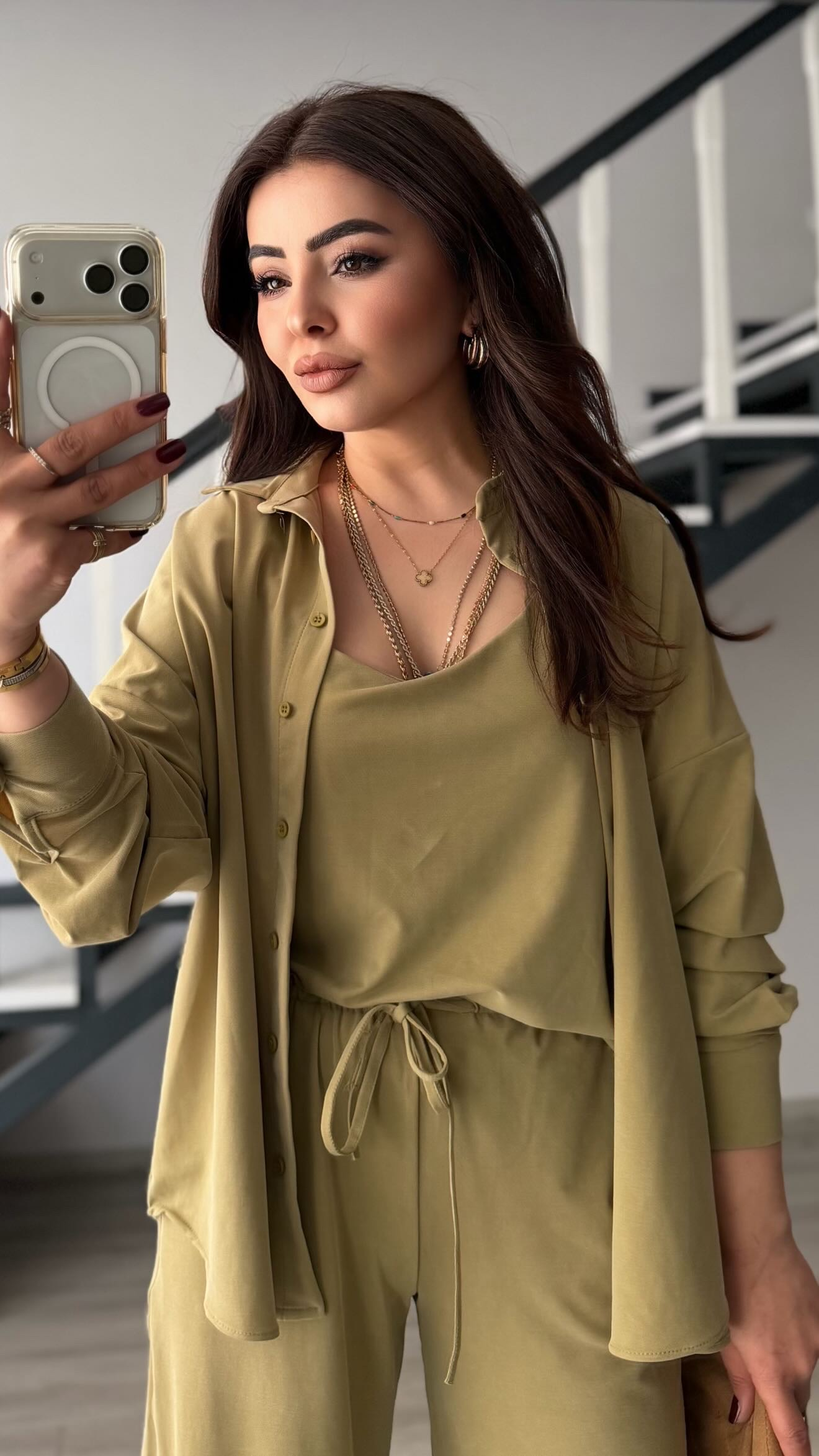 Olive Premium Modal 3'lü Takım
