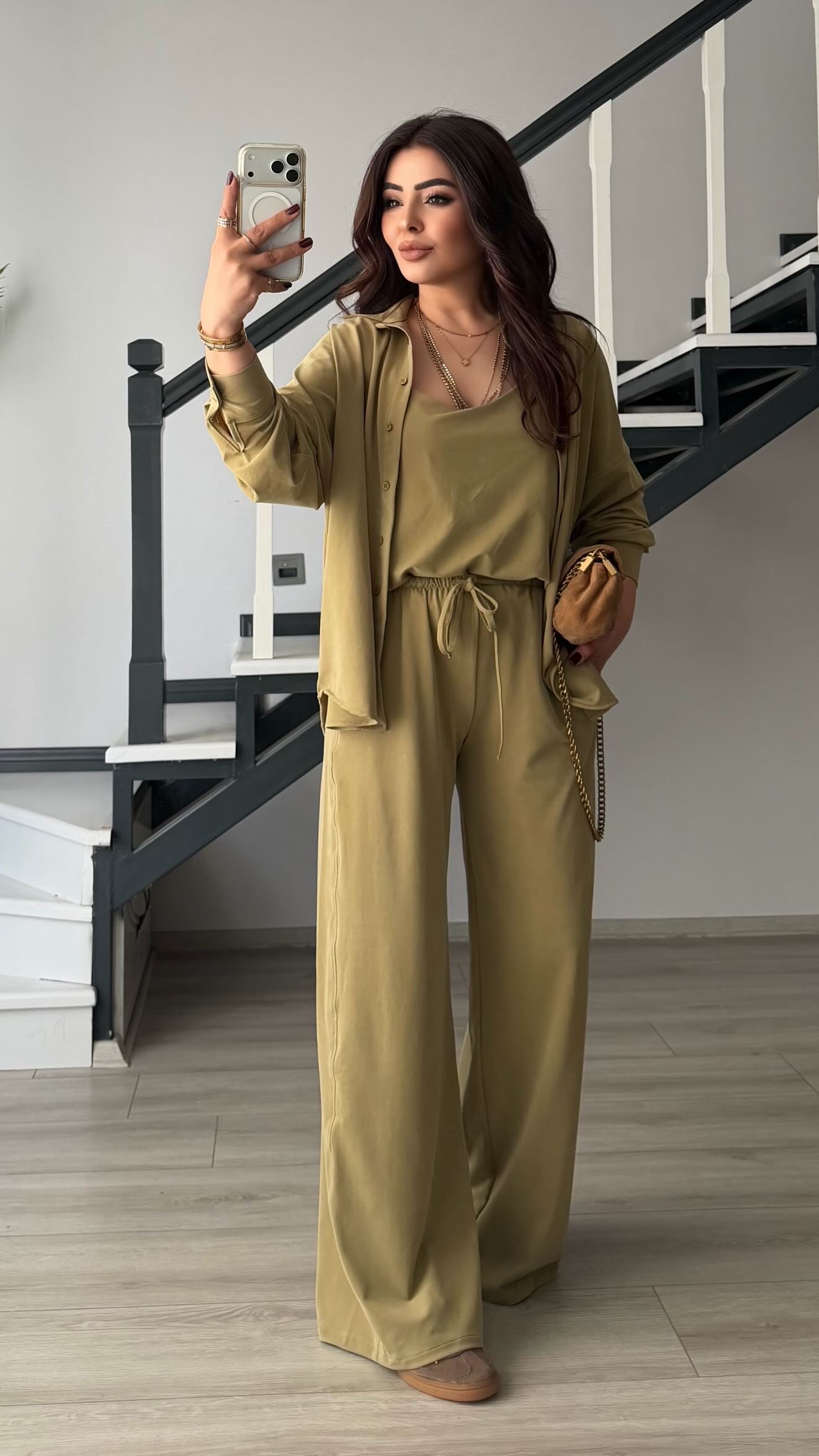 Olive Premium Modal 3'lü Takım