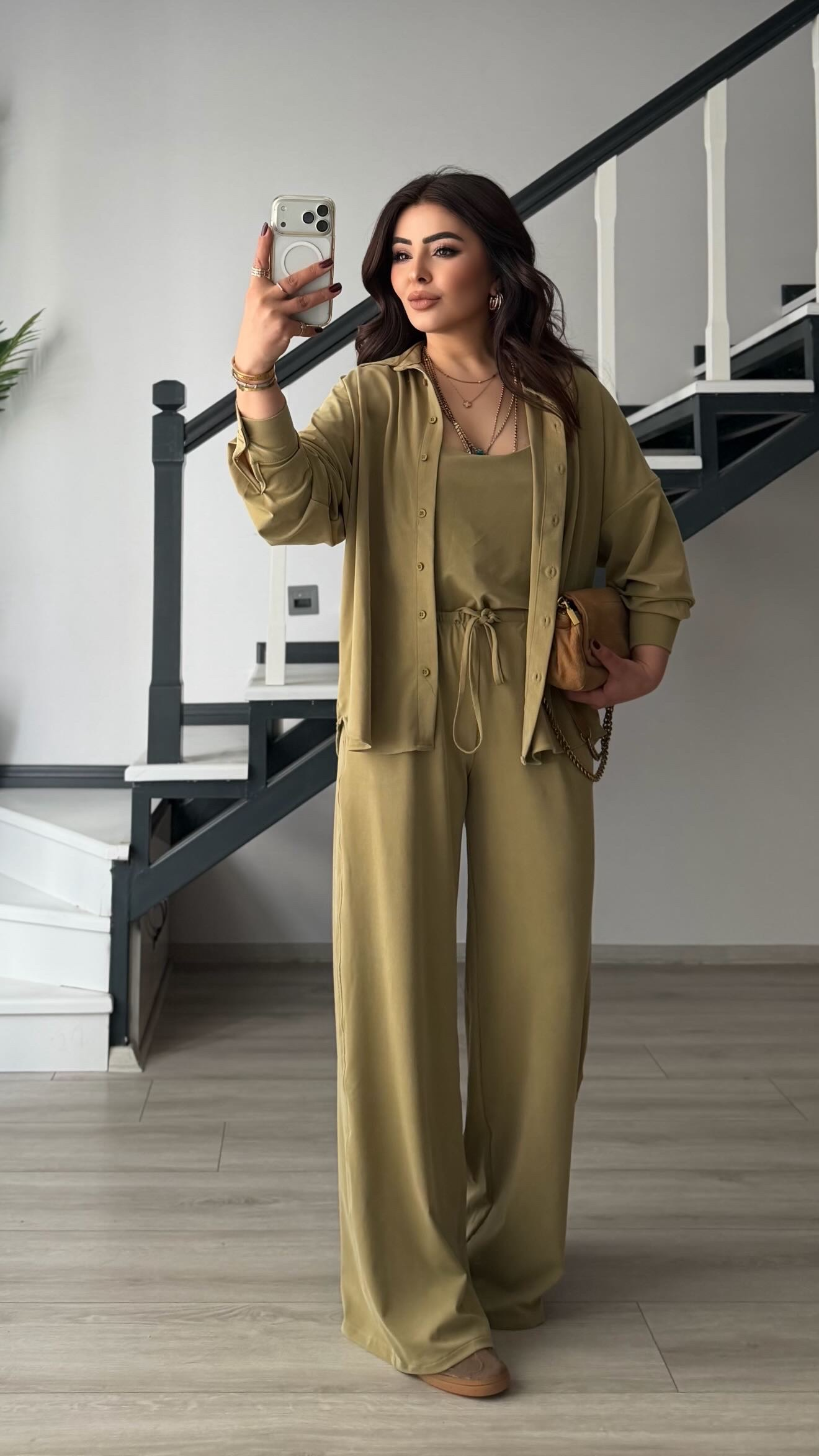 Olive Premium Modal 3'lü Takım