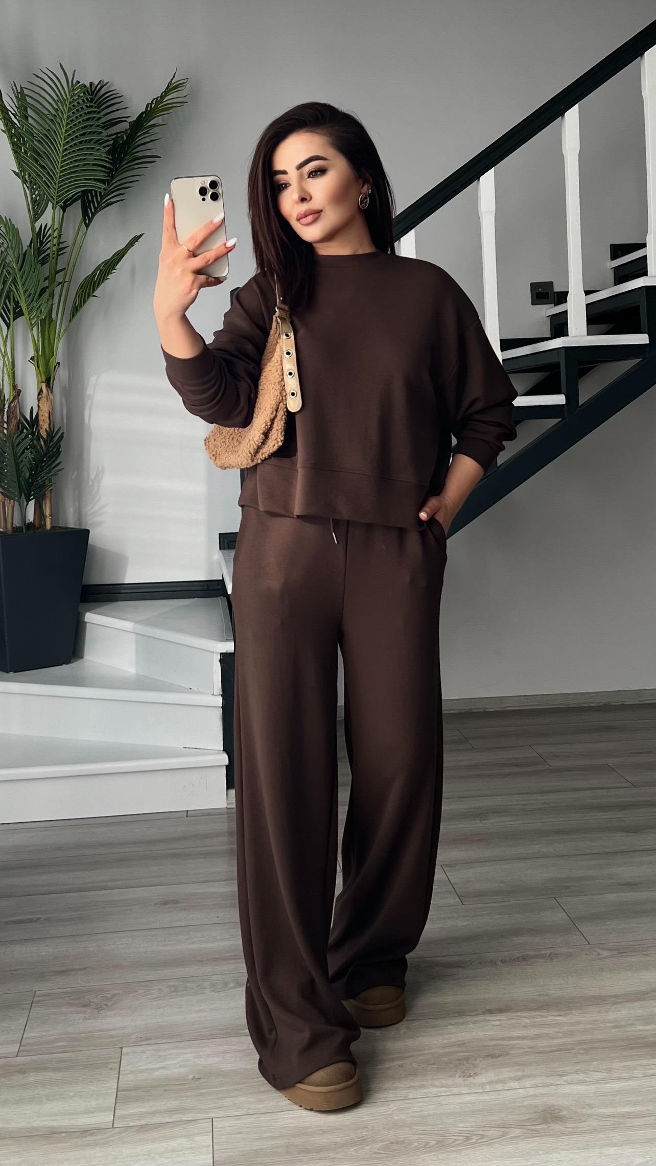 Orijinal Marka Acı Kahve Sweat - Pantolon Takım 