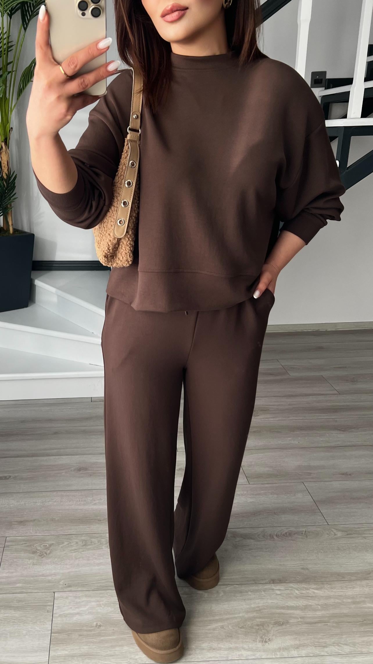 Orijinal Marka Acı Kahve Sweat - Pantolon Takım 