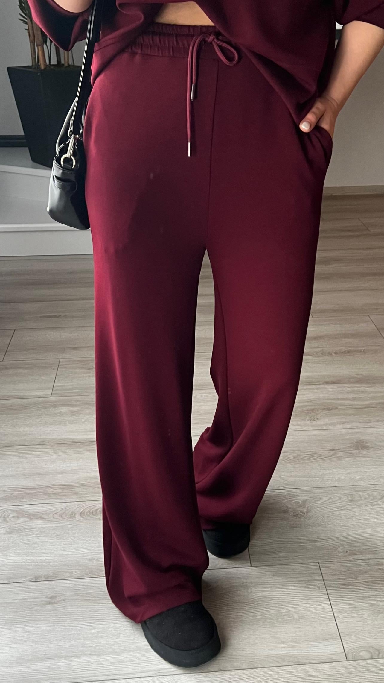 Orijinal Marka Bordo Sweat - Pantolon Takım