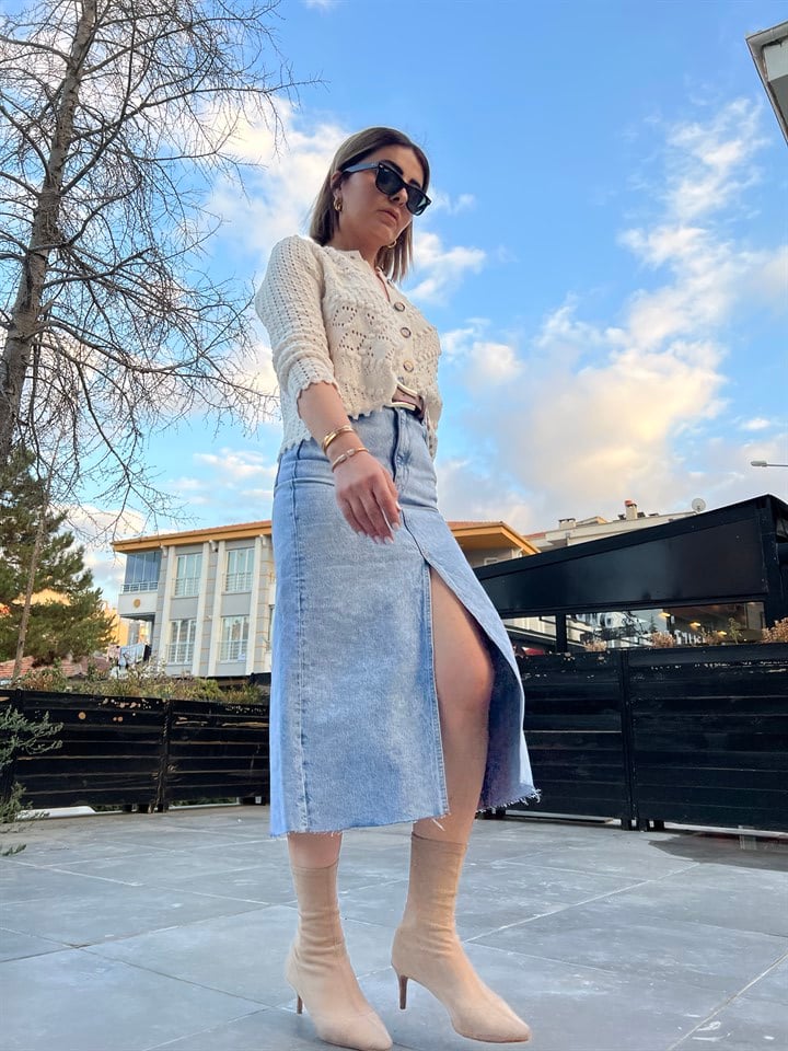 Orijinal Marka Denim Etek