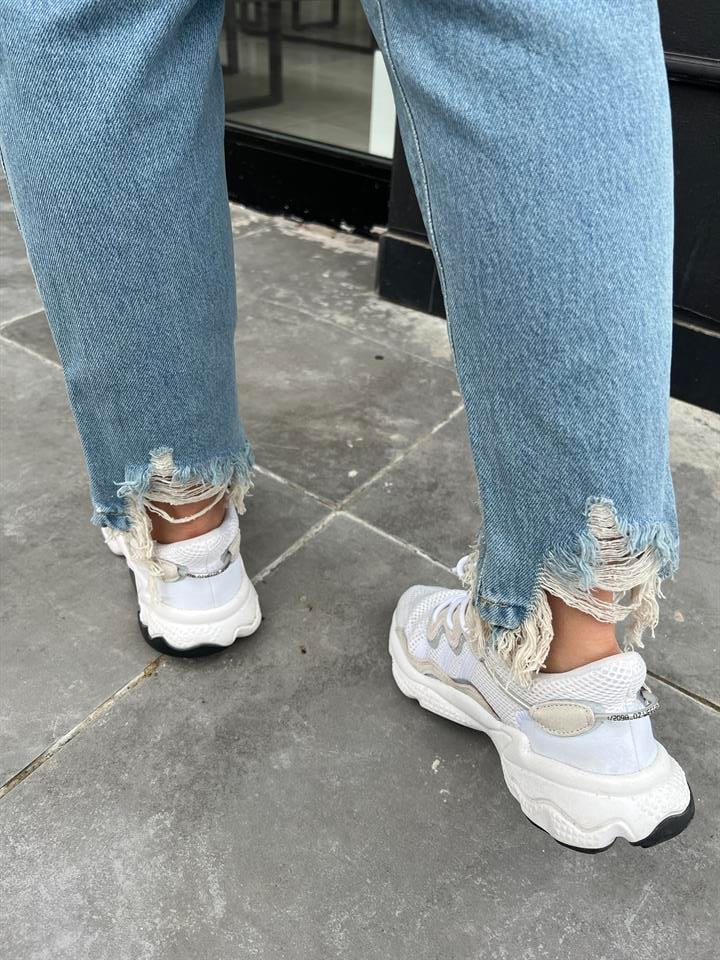 Paça Lazer Kesim Mom Jean