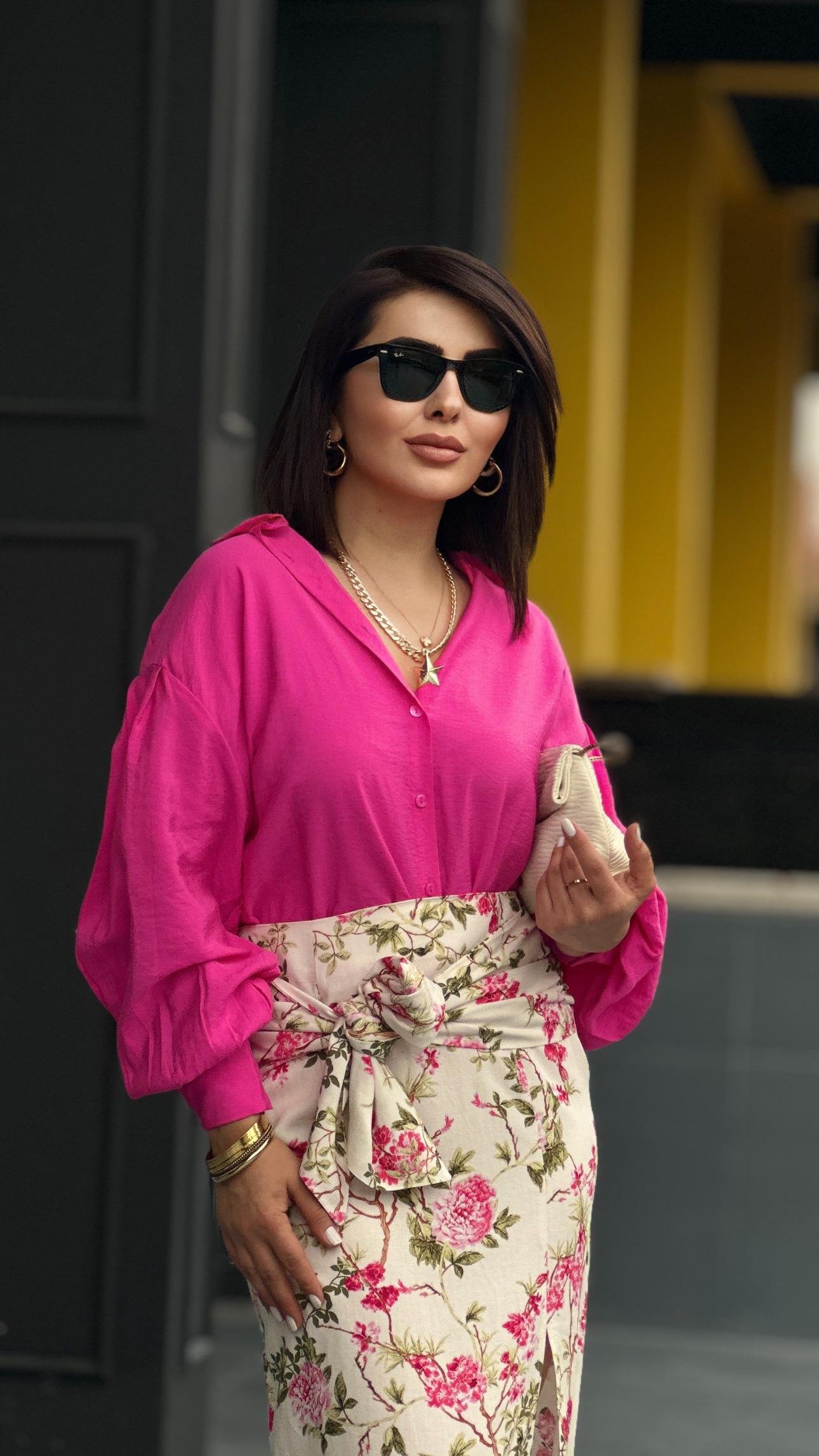 Pembe Balon Kol Gömlek 