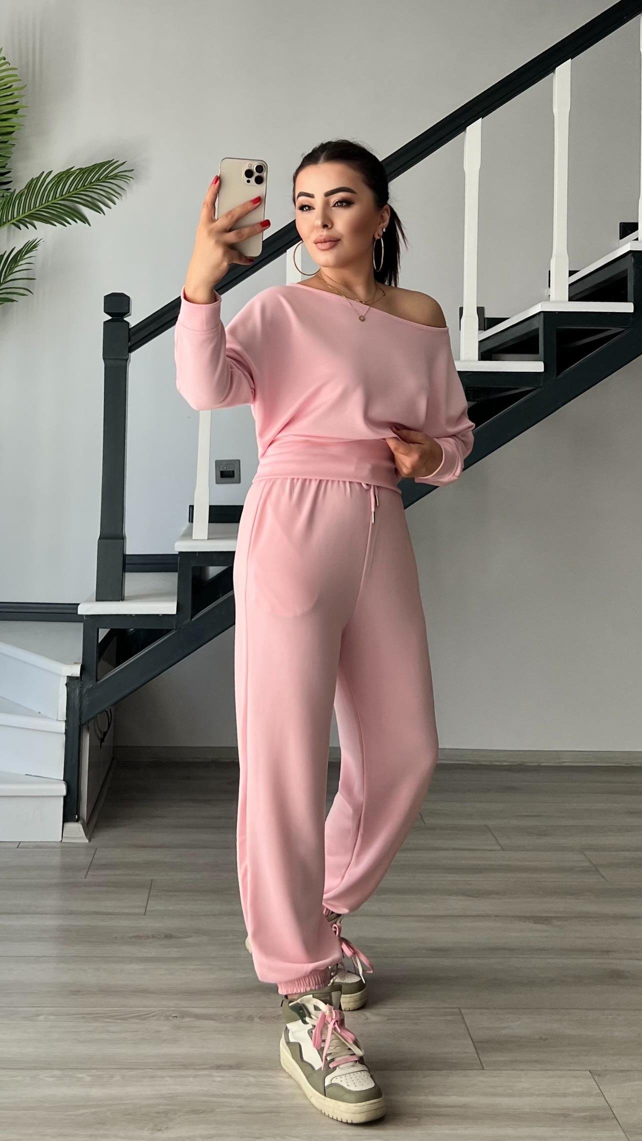 Pembe Modal Sweat-Pantolon Takım