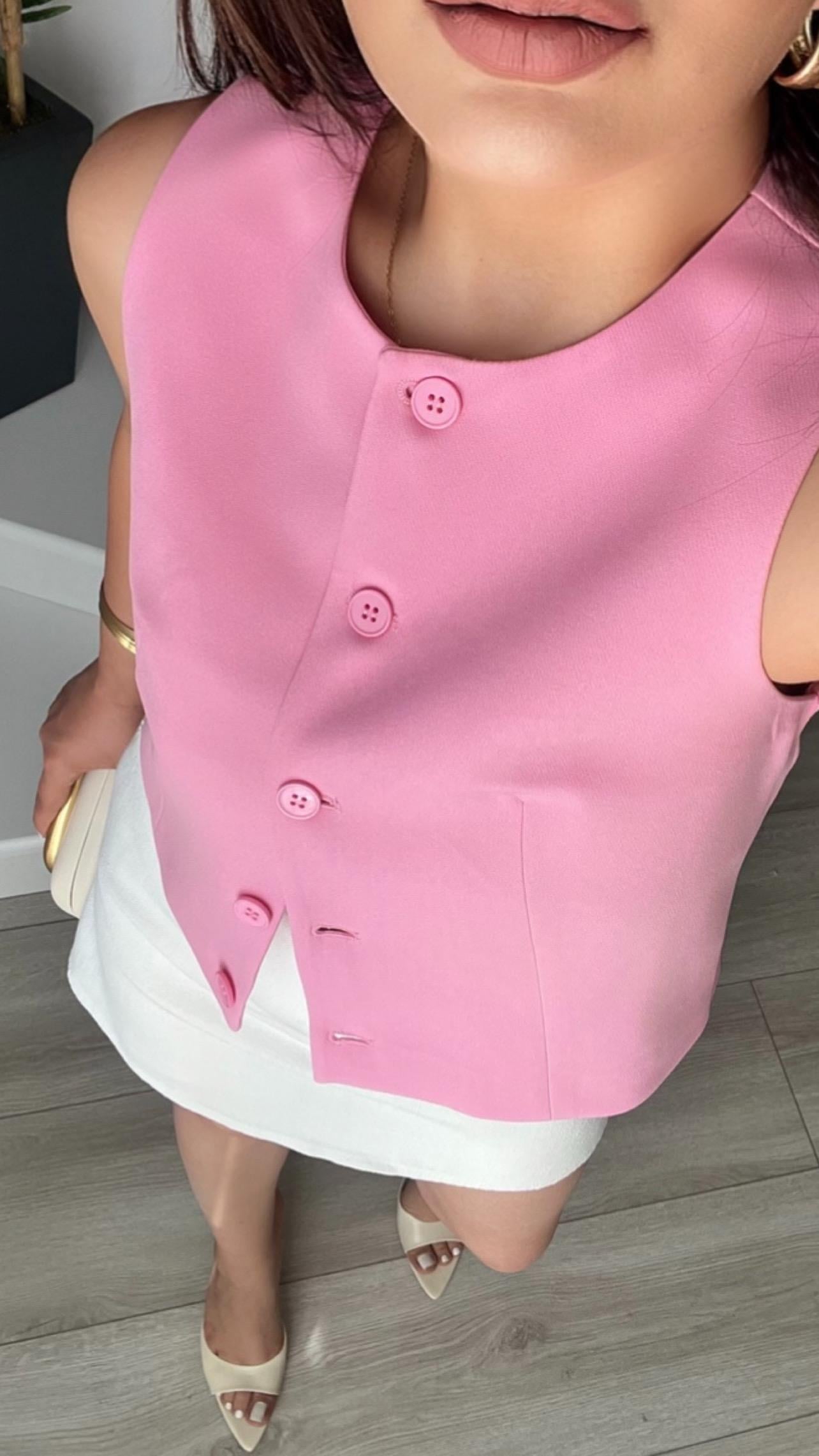 Pembe Premium Pensli Yelek