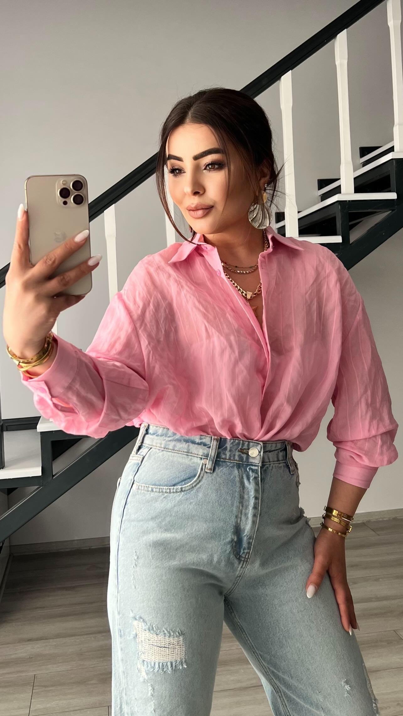 Şeker Pembe Modal Gömlek